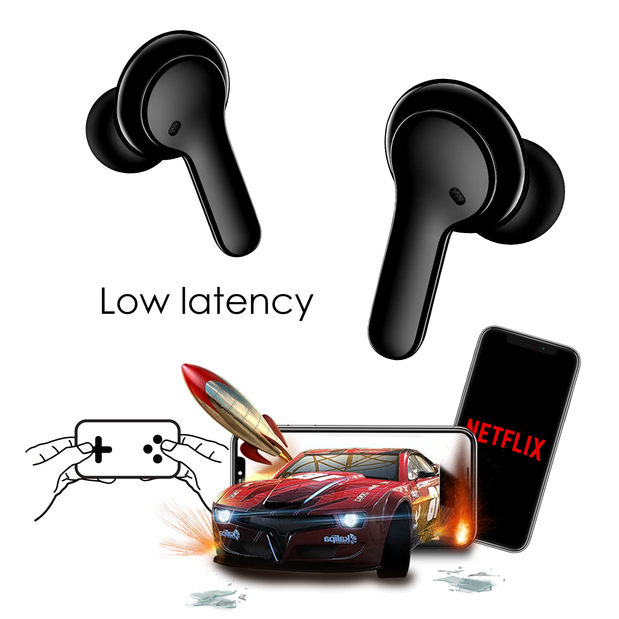 Boompods Bassline Compact - True Wireless Headphones 27 Std Playzeit - Dettaglio