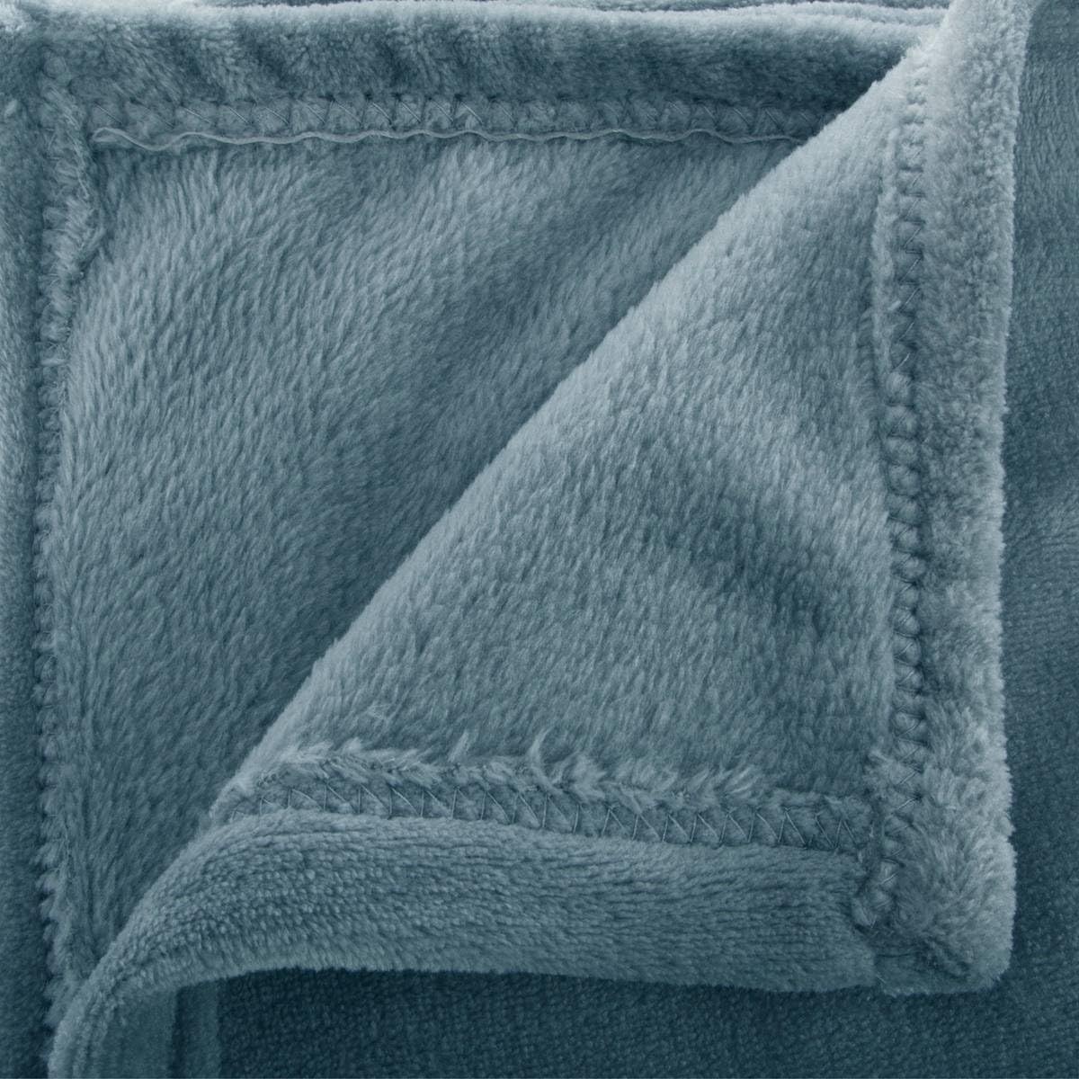 ATMOSPHERA CREATEUR D'INTERIEUR - Gettoni Ollis in flanella blu tempesta 130x180cm
