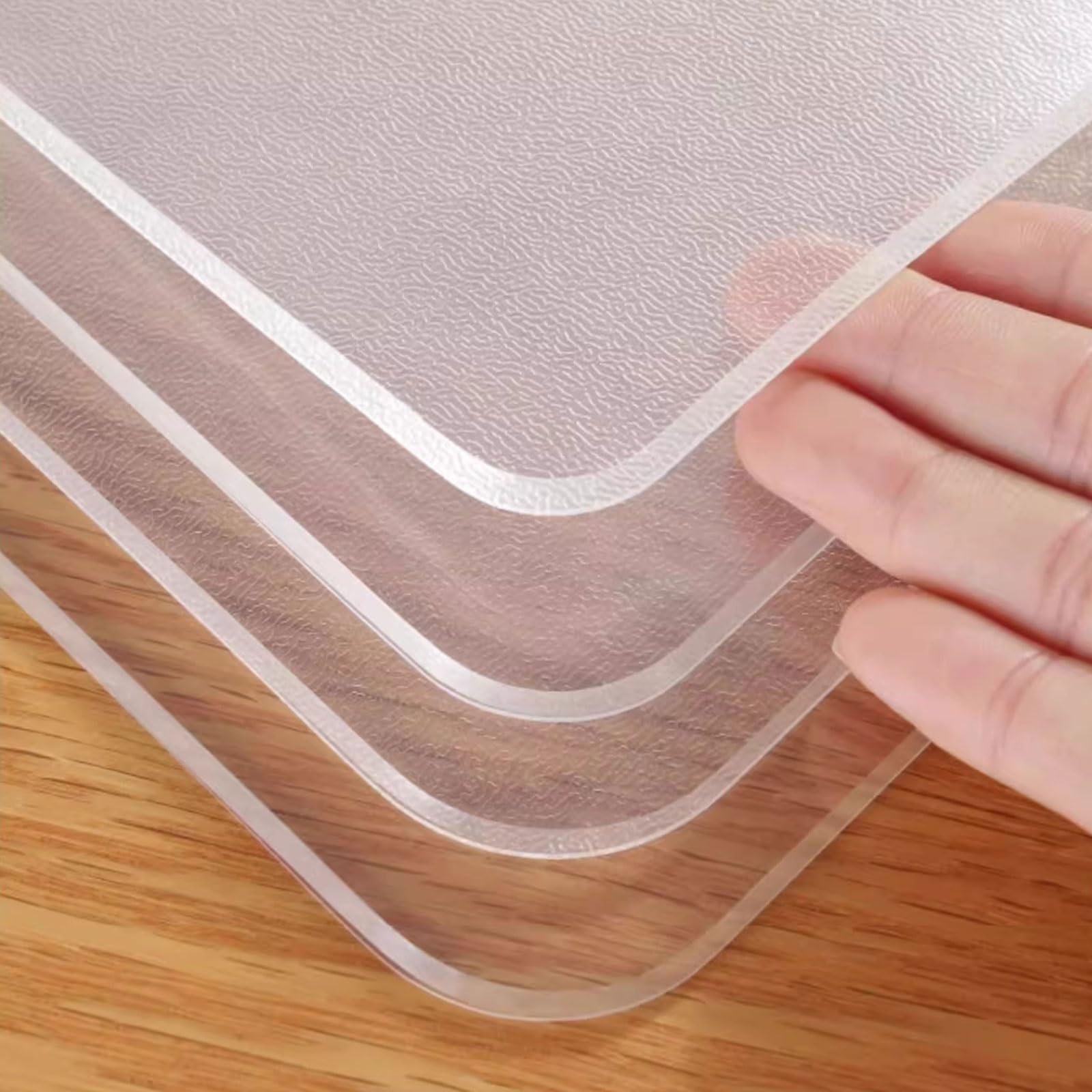 Eiauiuo Made To Measure Transparent PVC Tablecloth Film – 1.5mm & 2.6mm Thick, Waterproof, Wipeable, Scratch-Resistant Plastic Table Protector, Clear Table Protection Film For Dining & Kitchen(Transpa