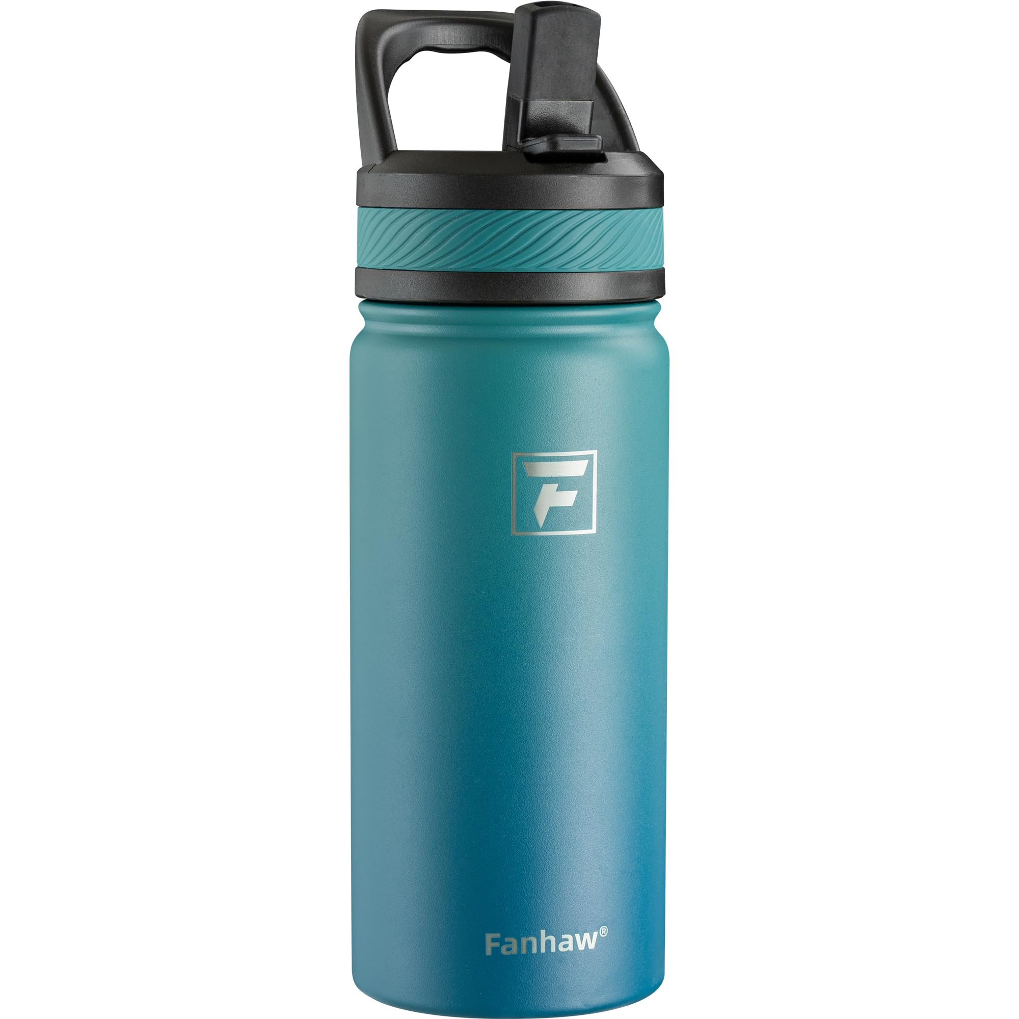 Fanhaw 18 Oz Kids Insulated Water Bottle with Straw Lid Stainless Steel Double Wall Vacuum Leak-Proof BPA-Free Water