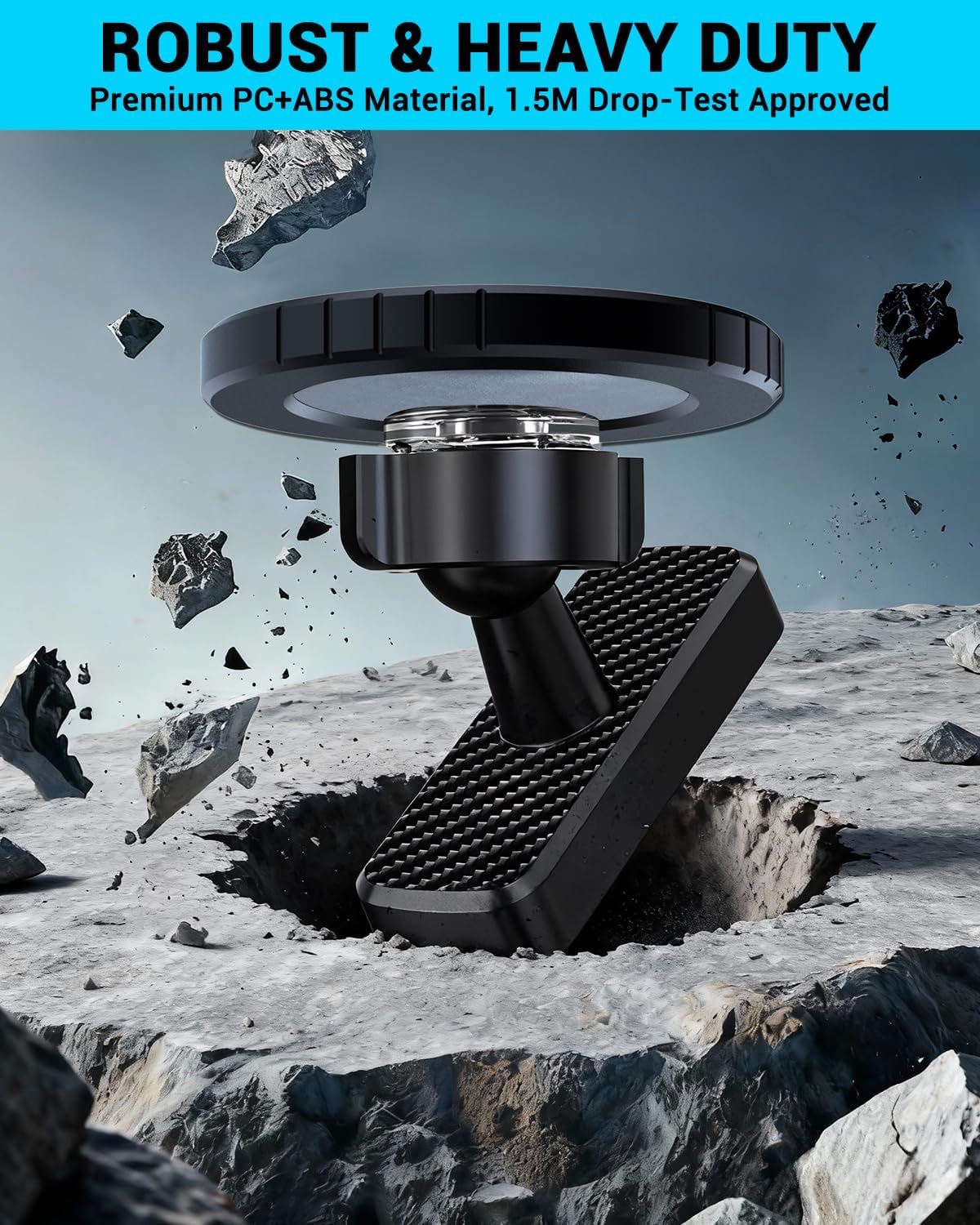 Magnetic Golf Cart Phone Holder Pro,Phone Mount - 360° Rotating, Heavy-Duty Mount for Swing Recording, Golf Cart & Universal Use, Perfect Stocking Stuffer for Men, Dad, Husband, Golfers - Image 7