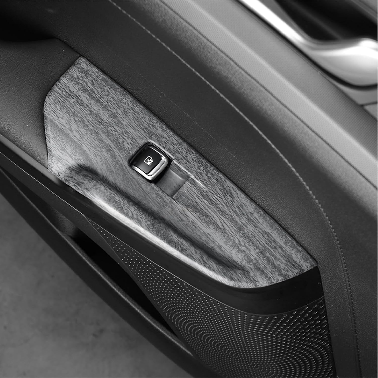 Door Lock Switch Covers Compatible with Kia K5 2025 Accessories (Wood Grain)