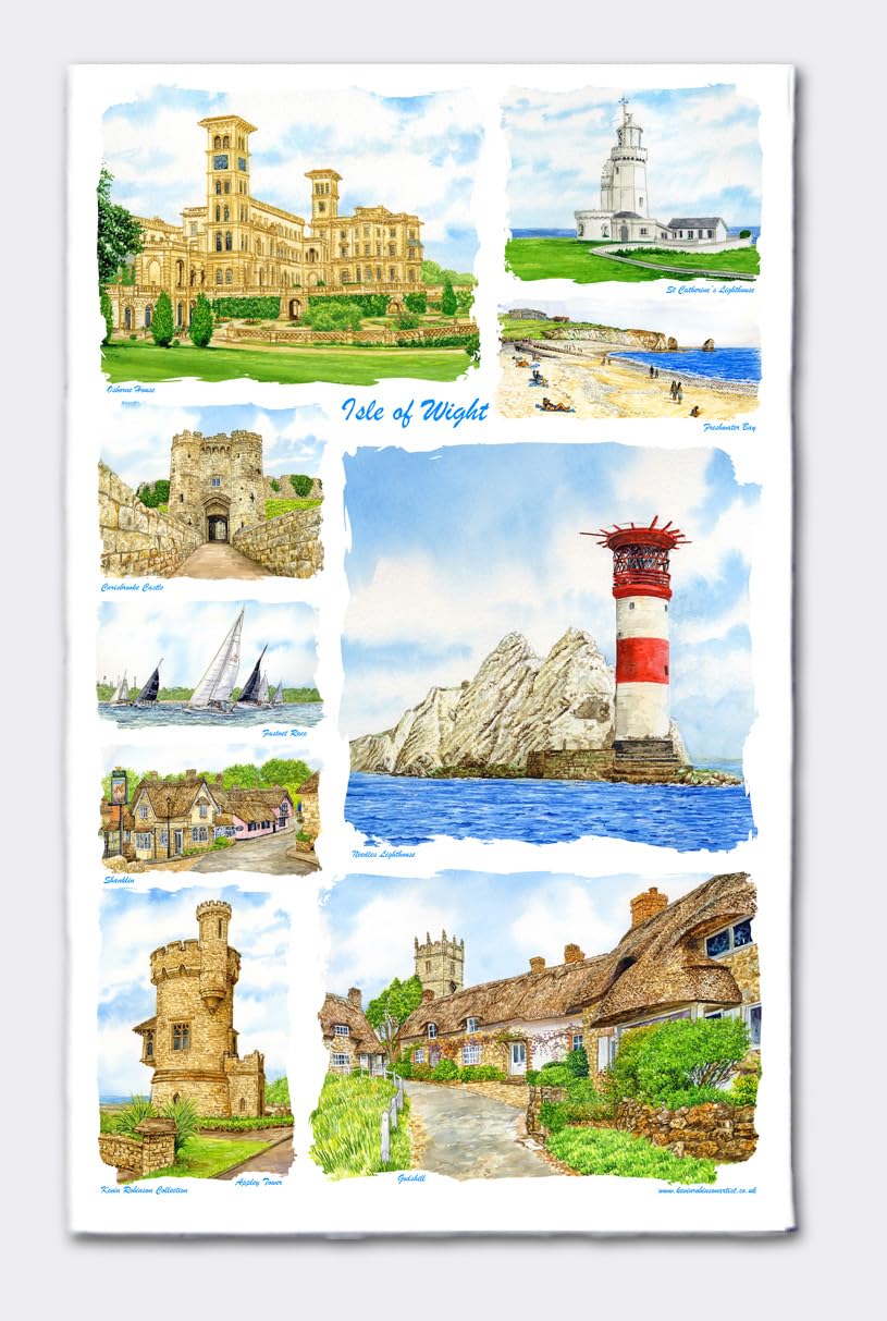 Kevin Robinson Collection Isle of Wight Tea Towel