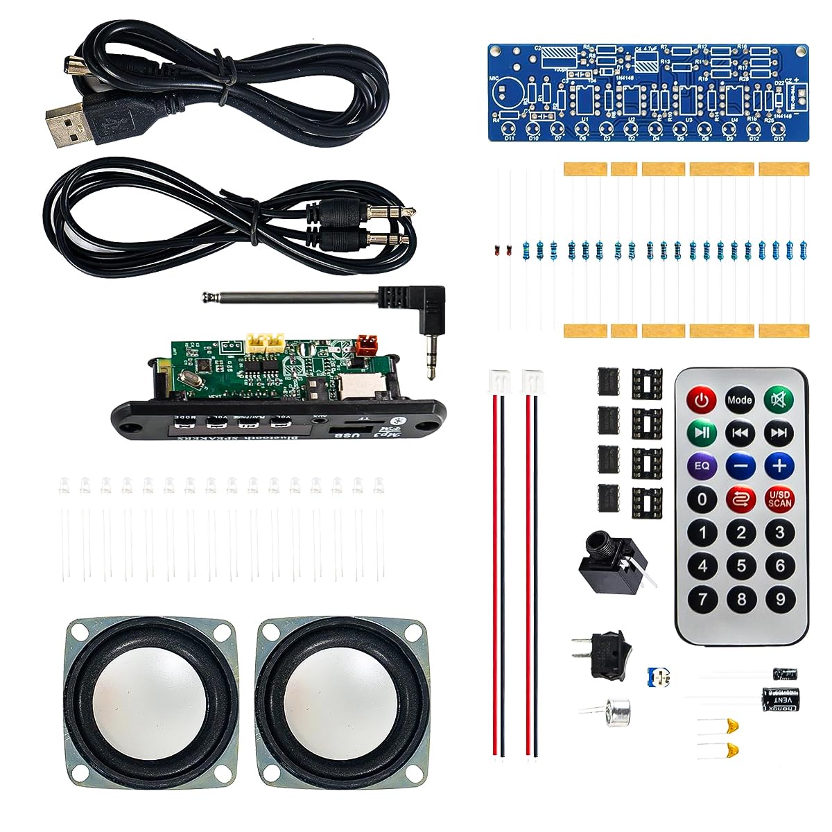 Elektroniczny zestaw spawalniczy, mini wzmacniacz radiowy, 87,5-108 MHz, zestaw DIY, wzmacniacz, głośnik Bluetooth ze spektrum, napęd spawalniczy, części zamienne
