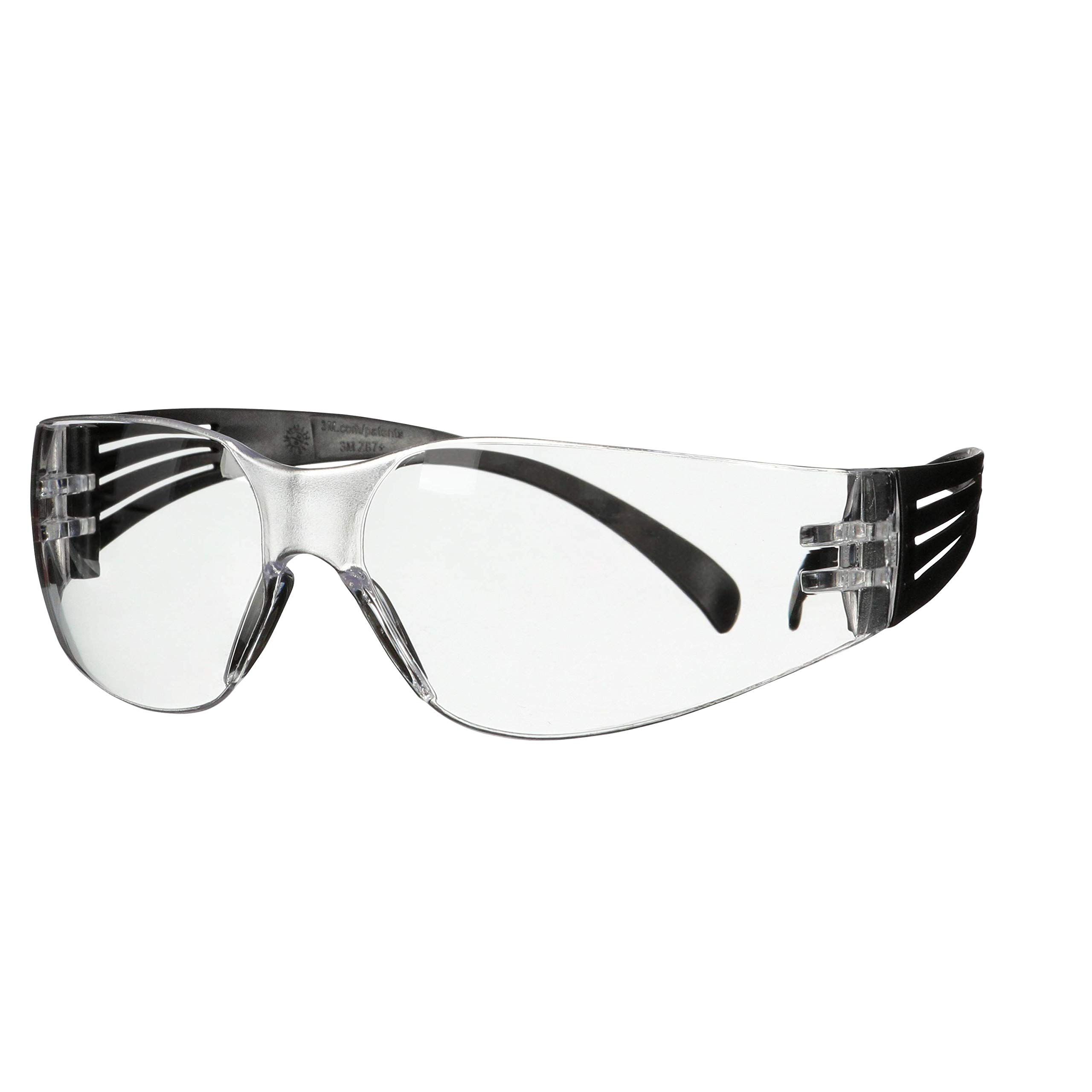 3M SecureFit 100 Lunettes de sécurité, monture noire, antirayure/antibuée, optiques incolores, SF101AF-BLK-EU, 5 paquets