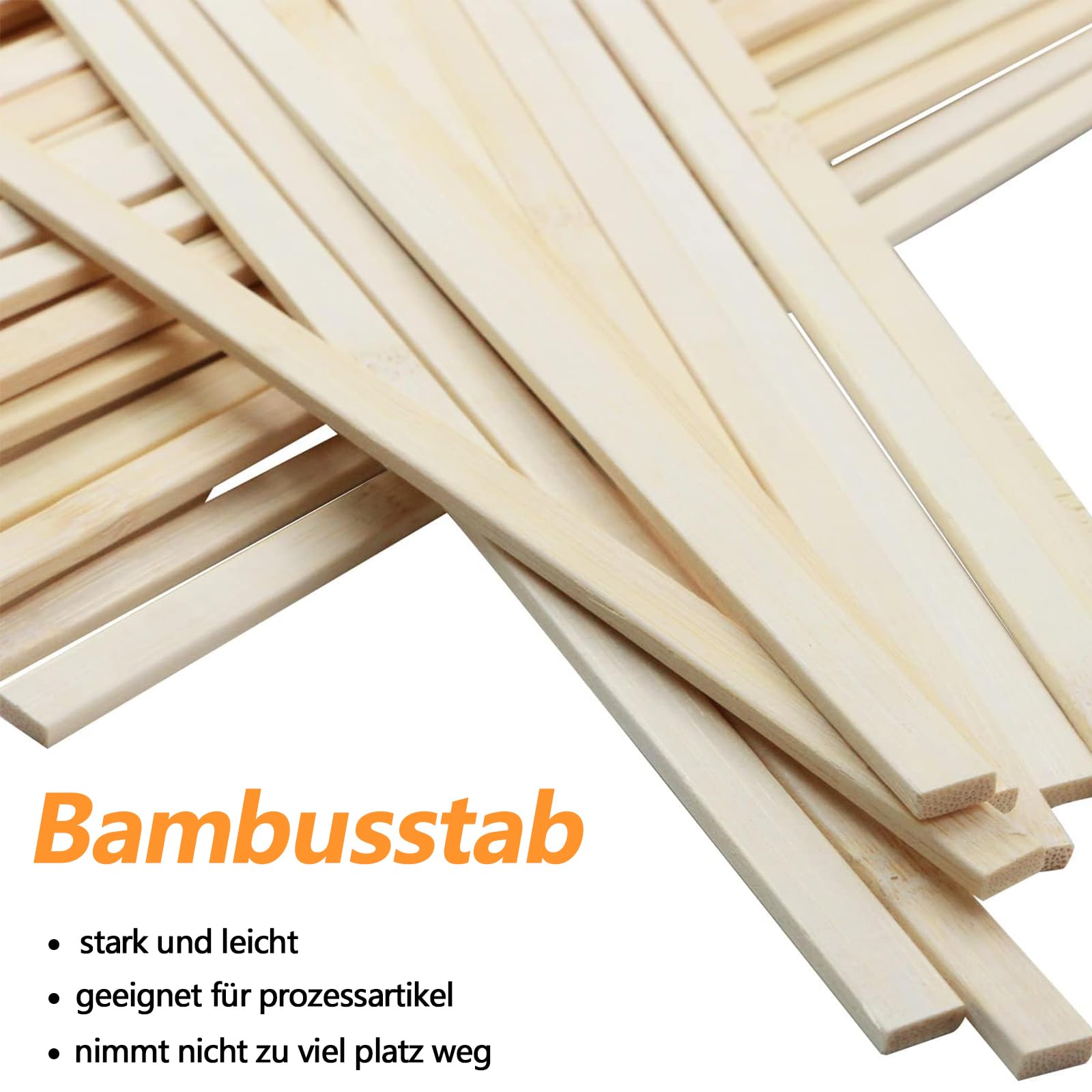 100 bacchette di legno per fai da te, 300 x 9 x 3 mm, bacchette per fai da te, in legno, per fai da te, decorazioni fai da te