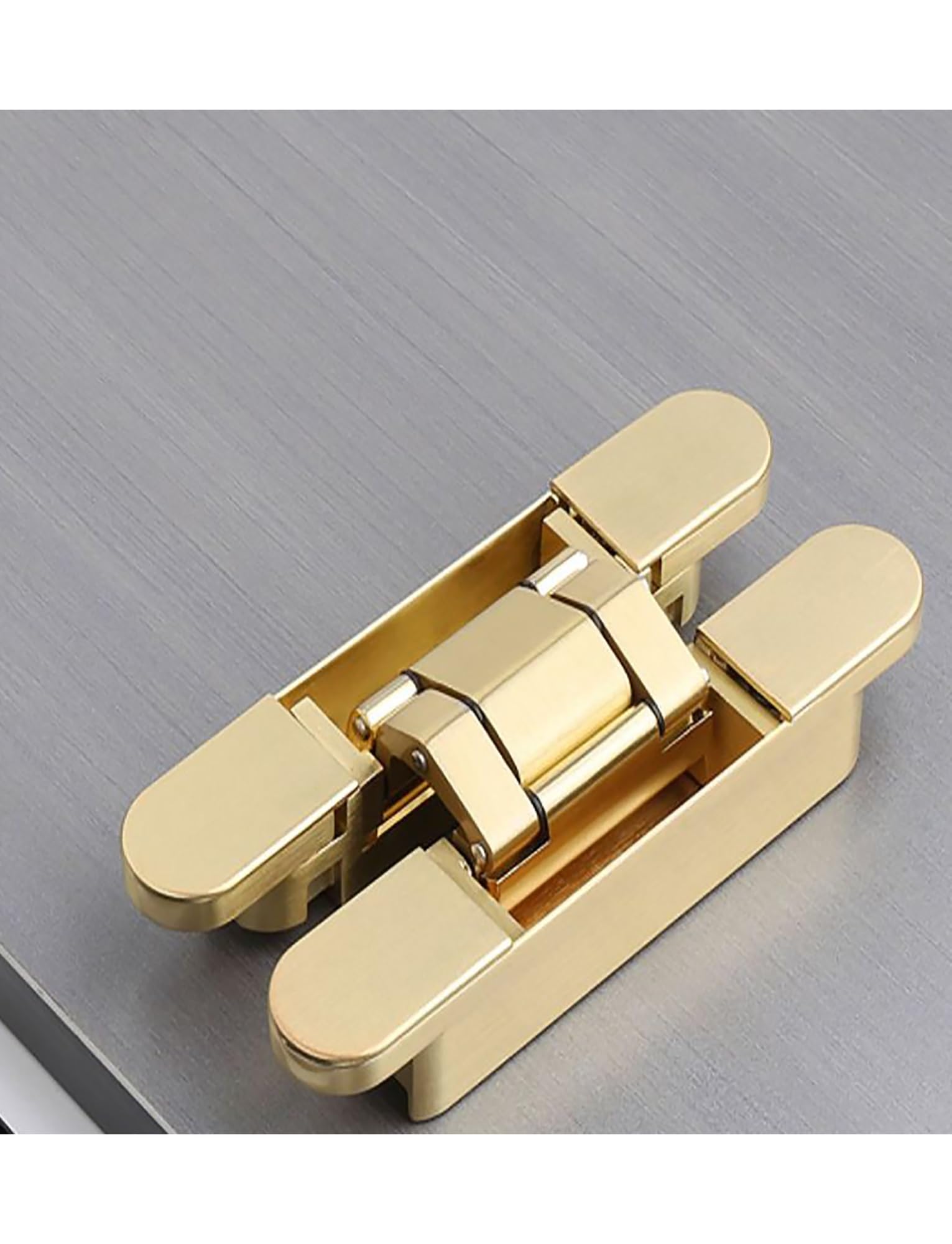 Bisagra de puerta oculta ajustable, bisagra pivotante silenciosa de 180 grados con cierre suave, bisagra oculta para puertas de madera y plegables