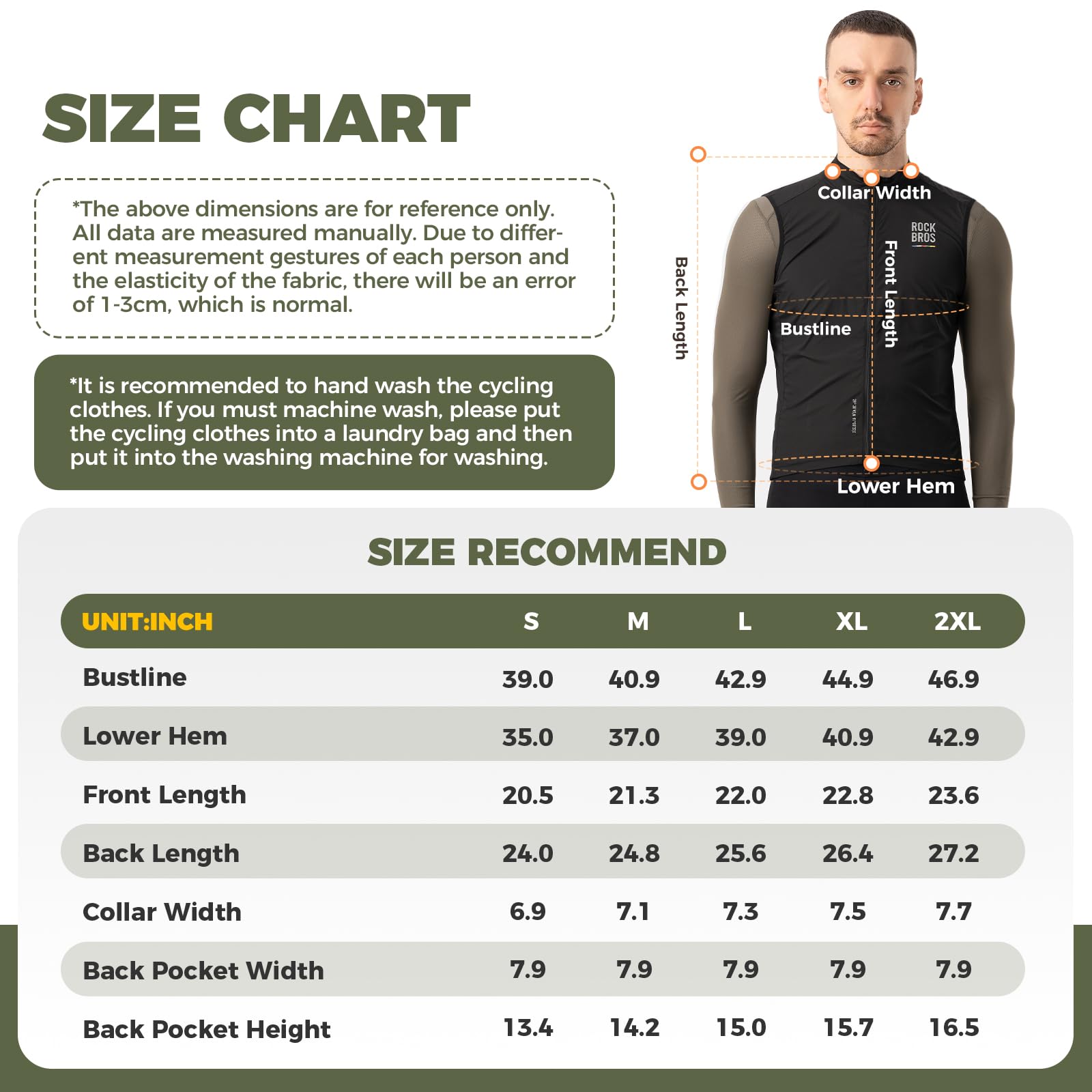 ROCKBROS Road to Sky Chaleco Ciclismo para Hombre Chaqueta Ciclismo sin Mangas Cortaviento Chaleco Deporte Protección Solar para Running Primavera Otoño