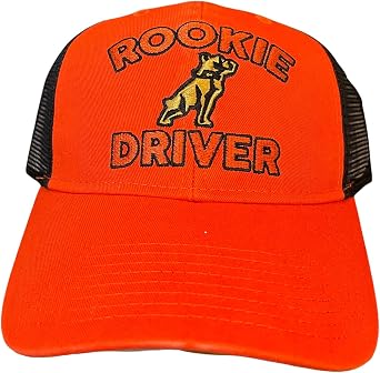 Mack Trucks Rookie Driver Embroidered Cap Childs Bulldog Snapback Closure Hat Orange