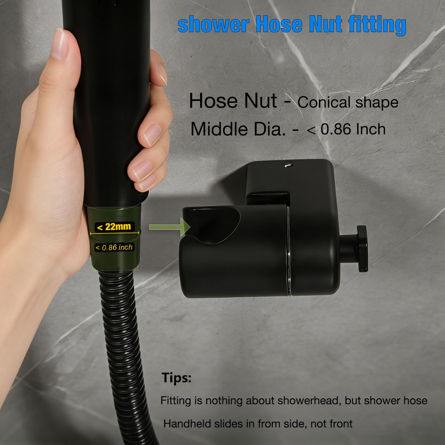 360° Adjustable Shower Head Holder – Self-Adhesive Wall Mount Bracket For Handheld Wands, RV & Any Hose (Chrome)