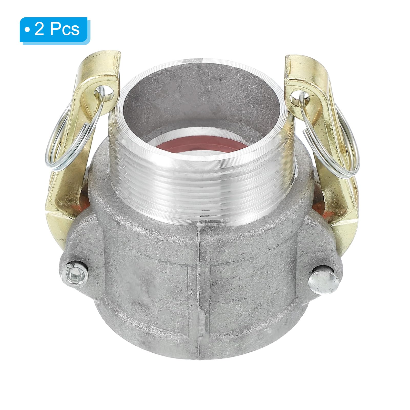 PATIKIL 2 Pack 2" Aluminum Cam Lock Fittings, Male Adapter x Female NPT Thread - Image 3