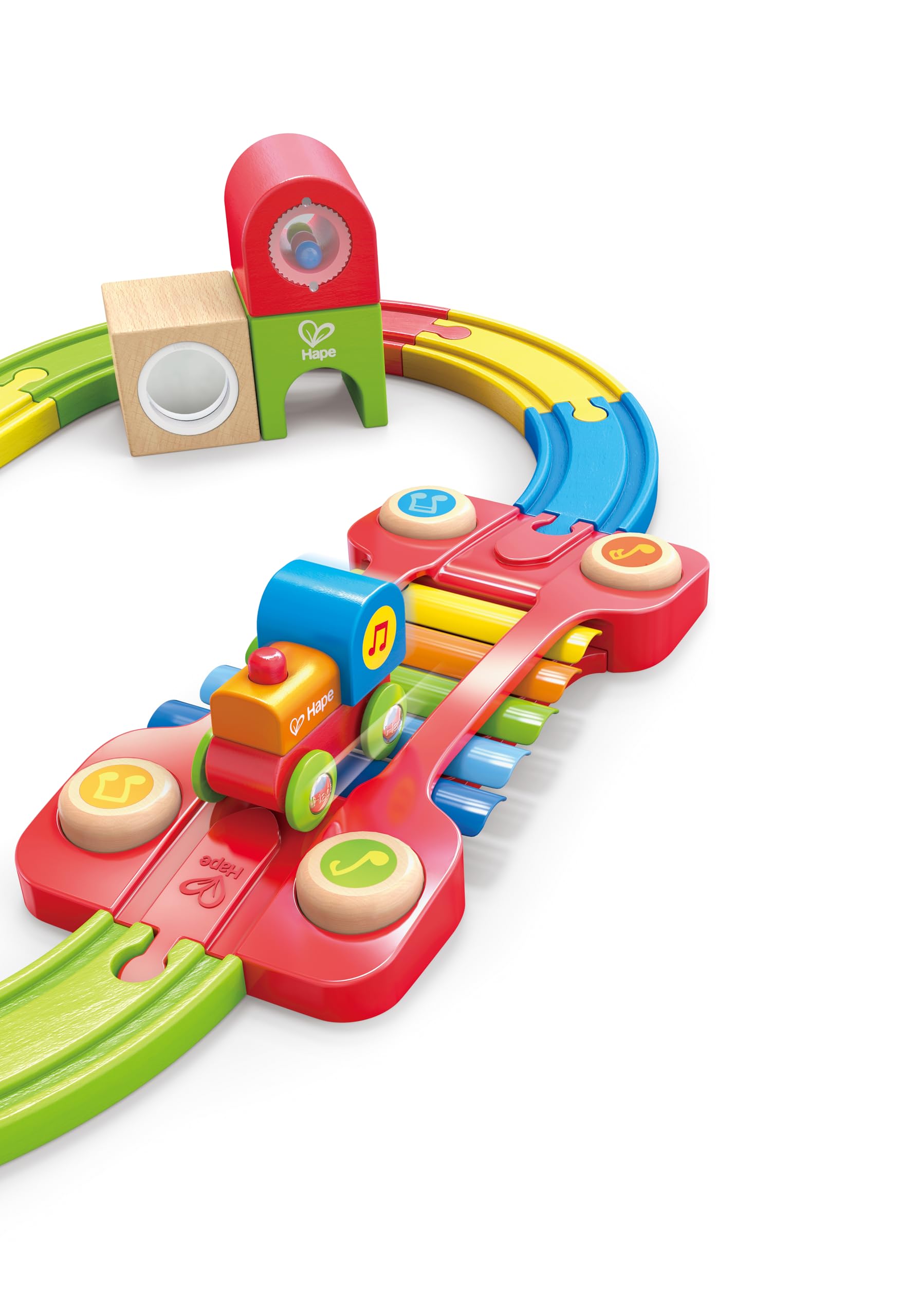 Hape - E3822 - Circuit Train 1er âge - Circuit sensoriel