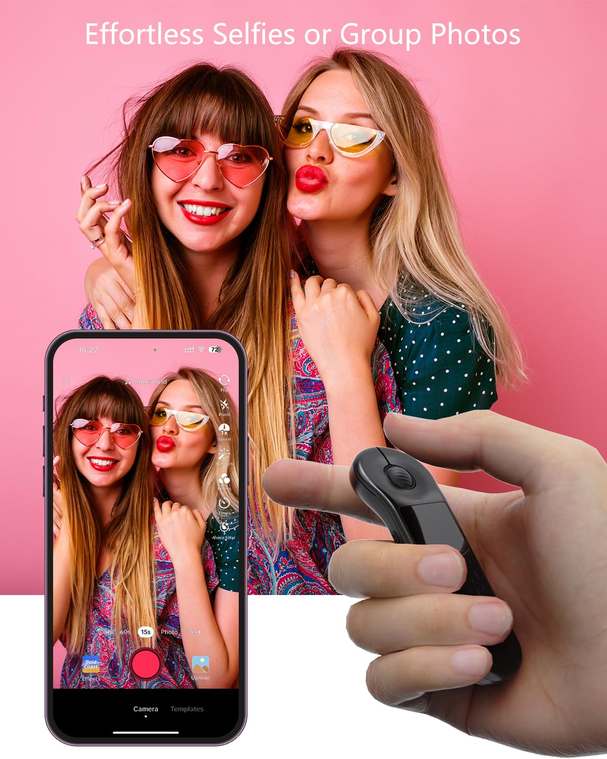 Air Mouse für PC/iOS/Android mit Touchpad Bluetooth 2.4G Fernbedienung für PowerPoint/Keynote/Tiktok/Kamera/Kindle App, wiederaufladbar, kabellos, Präsentation für PPT Pointer (Schwarz)