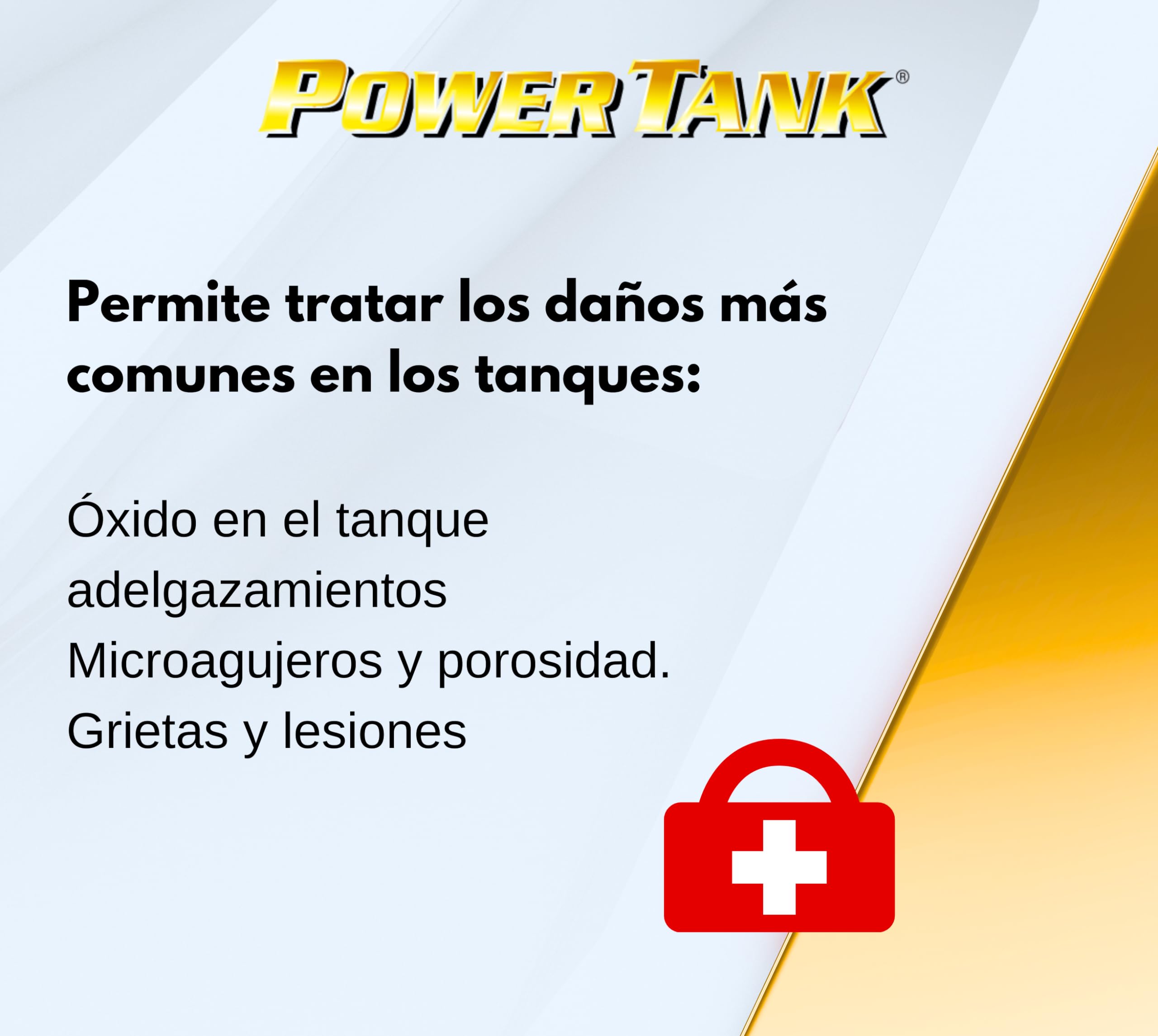 POWER TANK GUM - Tratamiento Tanque Deposito Moto (8/10 Litros) Kit Pequeño Small 350 g para Interior de Tanques Elimina Óxido Repara Protege Tanques Oxidados de Motos Vespa Ciao Scooters