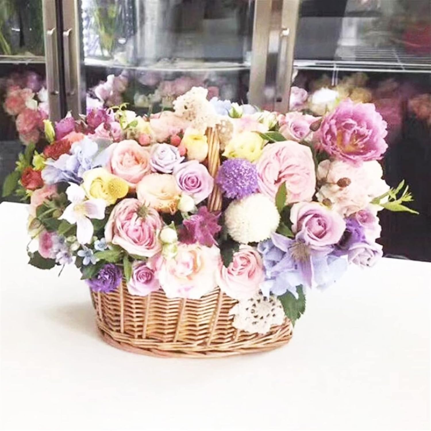 Wedding Flower Girl Basket Large Capacity Storage Baskets Adorable Useful Wedding Bridal Girl Flower Basket Easy to Clean Flower Basket Creative Decorative Flower Girl Flower Basket