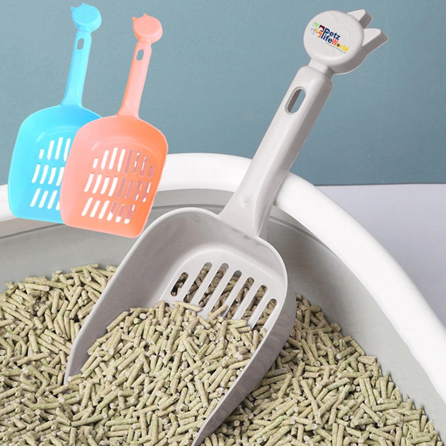 VAYINATO® 2 Pcs Cat Head Handle Model Cat Litter Scoop Shovel to Clean Cat Poop and Dog Feaces | Strong Plastic | Easy to Use and Wash | Random Colour by Petzlifeworld (B0CS182LQF) Amazon Price History, Amazon Price Tracker