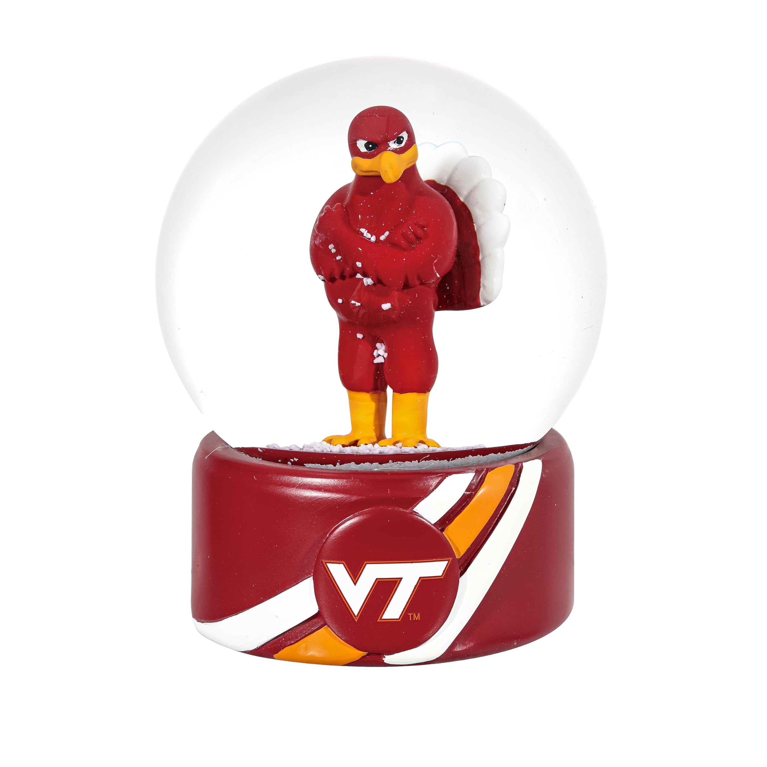 NCAA Virginia Tech Snow Globe, Officially Licensed College Sports Water Globe with Team Logo, Christmas Holiday Tabletop Decoration for Home, Alumni Gift for Men and Women Fans