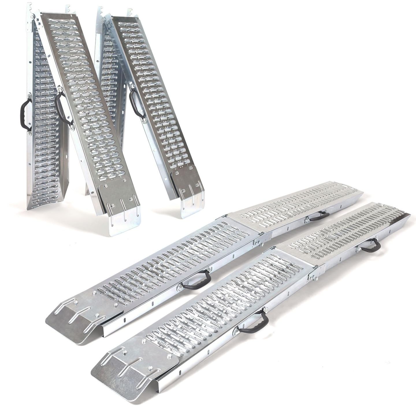 IDMarket - Set de 2 rampes pliables galvanisées spécial chargement