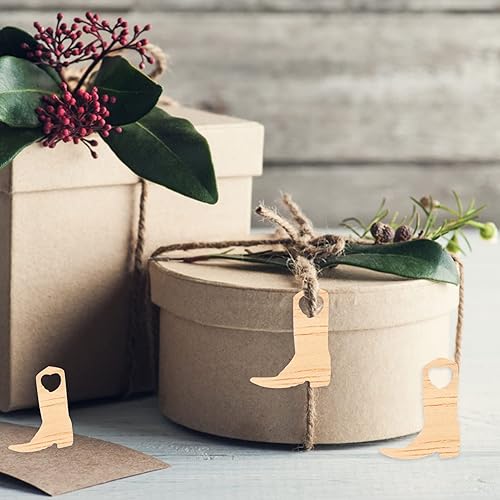 Miniatura 5 de 50 mini botas de vaquero de madera sin terminar, manualidades, recortes de bricolaje, botas de vaquero de madera, adornos para boda, fiesta, adorno