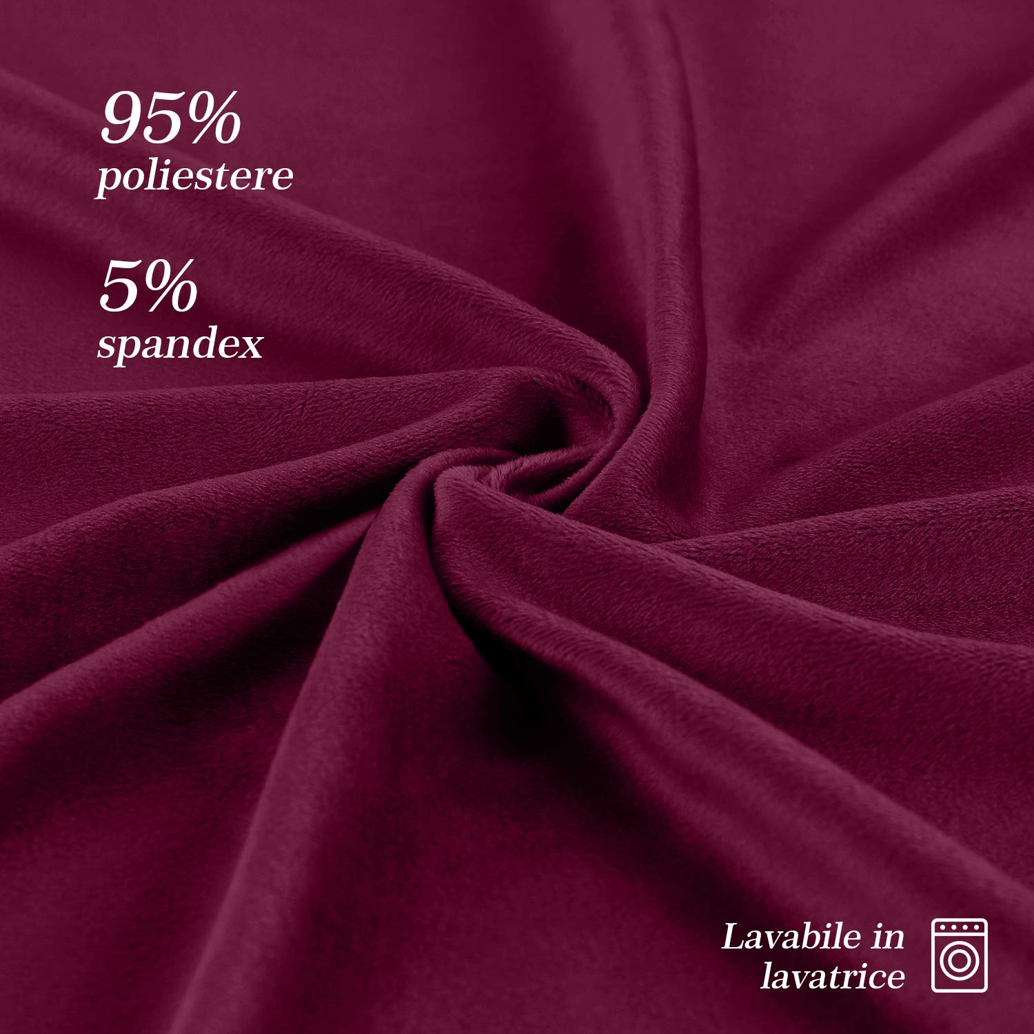 Bett Kopfteil abdeckung, elastische Kopfteil Schutzabdeckung, All-inclusive-Design einfarbiger elastischer Schutz, Rotwein 120-140 cm