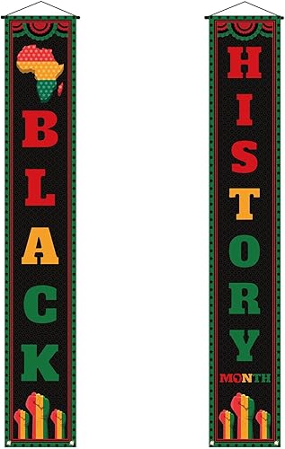 Letrero de porche con el mes de la historia negra cartel de la historia negro decoración de festival de conmemoración afroamericana BHM