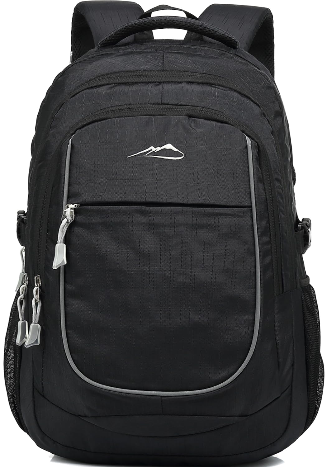 ProEtrade Anti Scratch Fabric Backpack, Black, Unisex, 20"H x 13"W x 8.2"D, 1.6 lb, 8 Pockets, 2 Laptop Compartments, Night Light Reflective Design, Ergonomic Air Flow System
