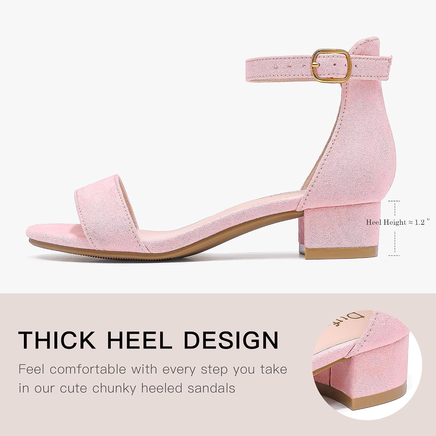 Girls Heels Sandals Girls Dress Shoes for Toddler Little Big Kids thumbnail