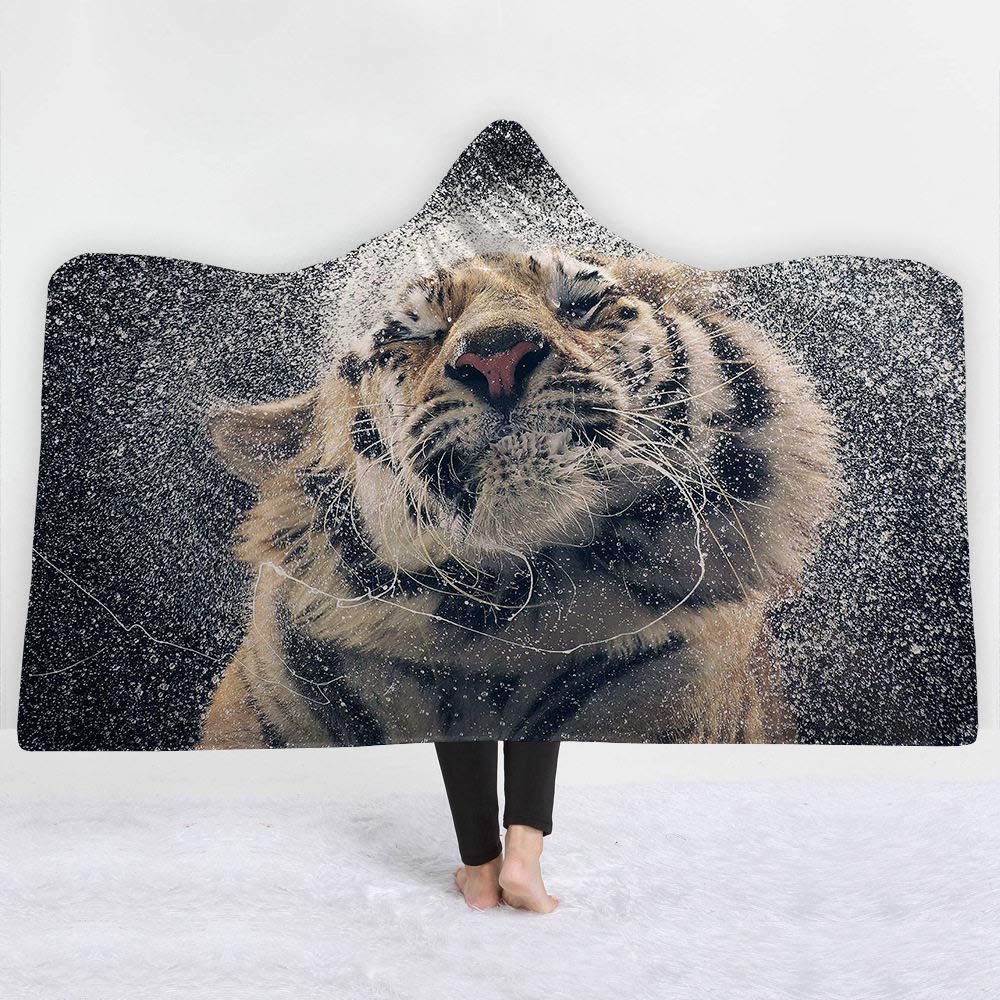 Couverture peluche tigre cadeau original et réconfortant pour enfants et adultes