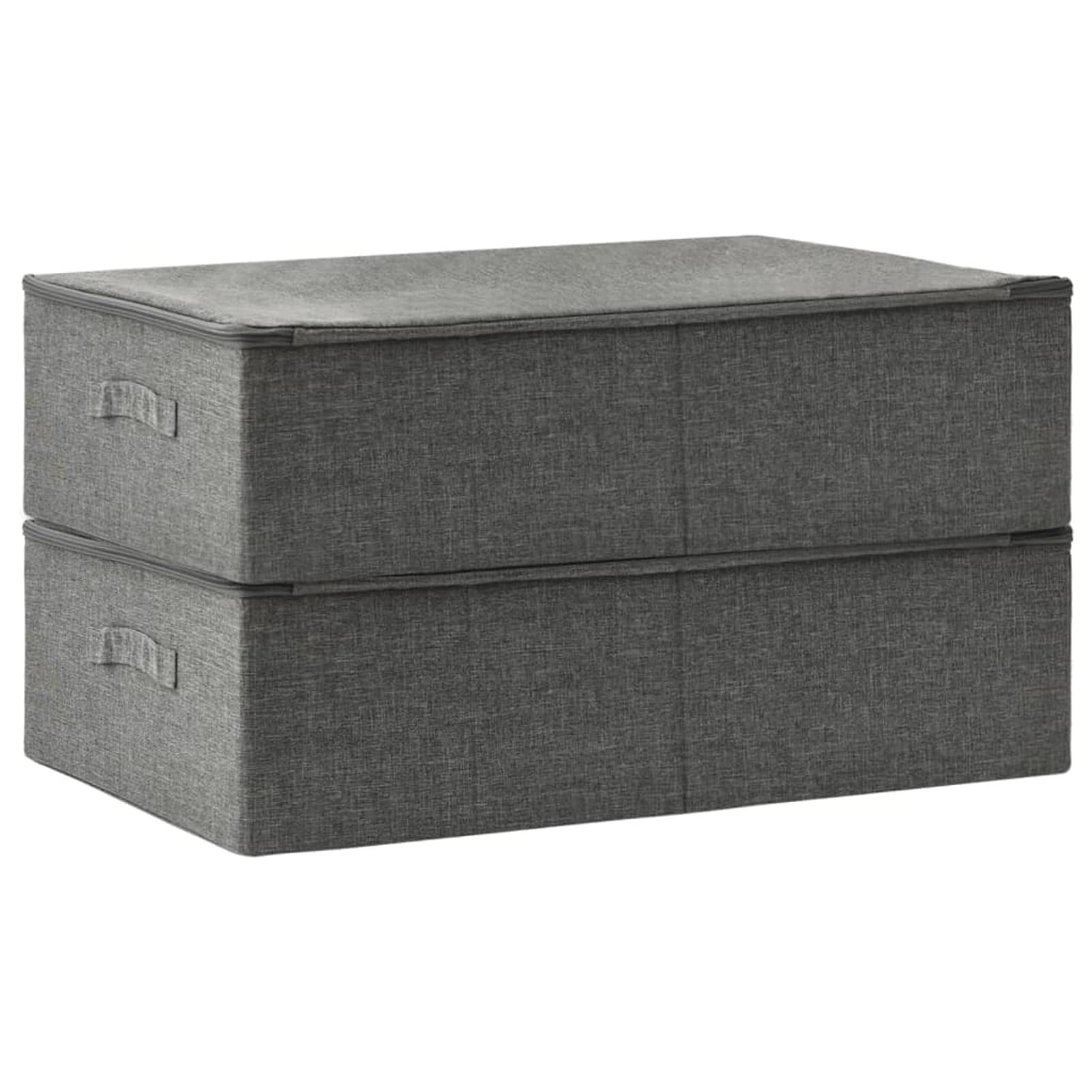 ZEYUAN Aufbewahrungsboxen 2 STK Spielzeugkiste, Aufbewahrungskiste, Kleideraufbewahrung, Kleideraufbewahrung & Organisation, Stoff 70x40x18 cm Anthrazit