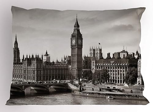 Miniatura 63 de Ambesonne Earth - Juego de 2 fundas de almohada con diseño de geografía de los continentes realistas de Globe of Planet Tierra, artículo de ropa