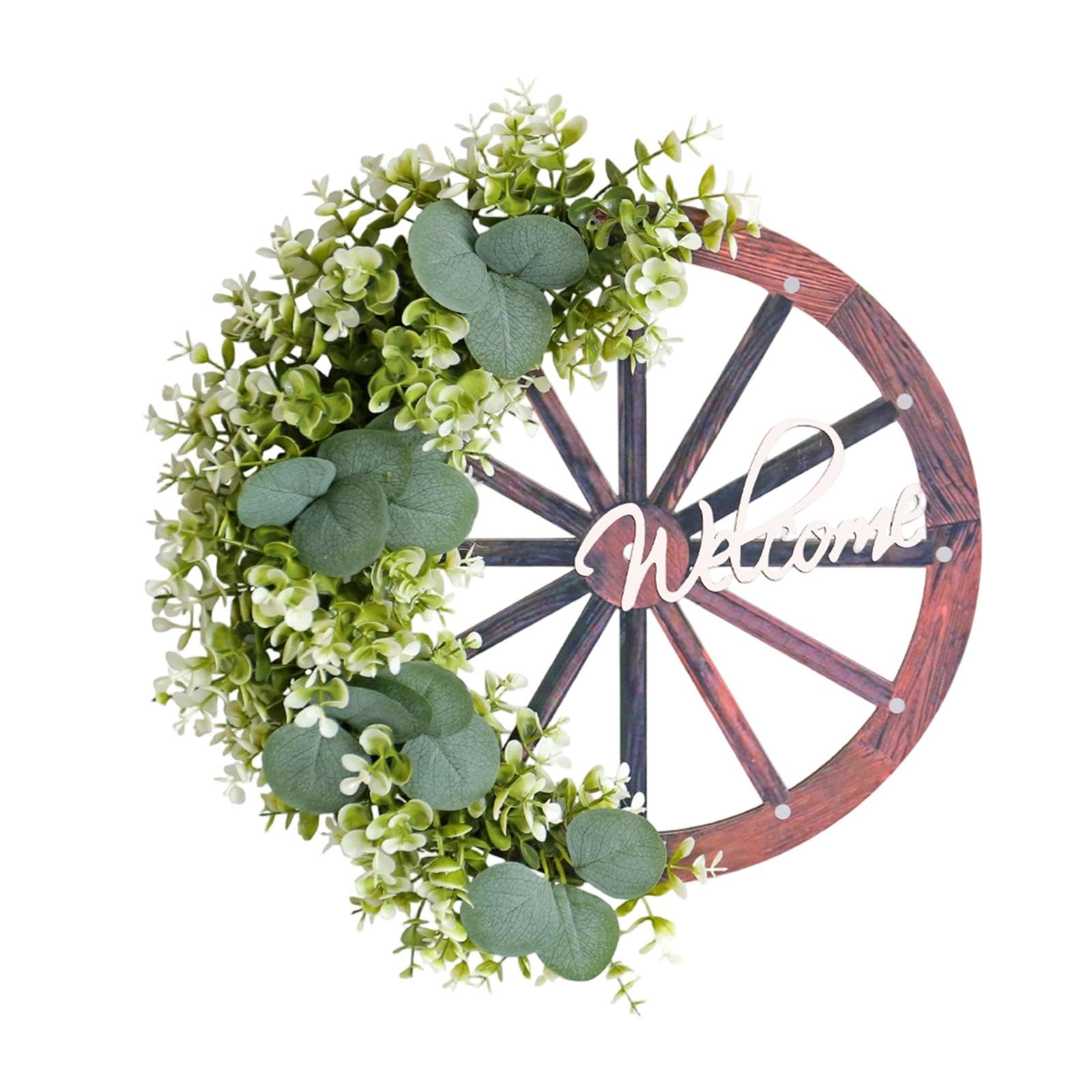 Couronne murale en bois roulette de style rustique pour sublimer votre entrée