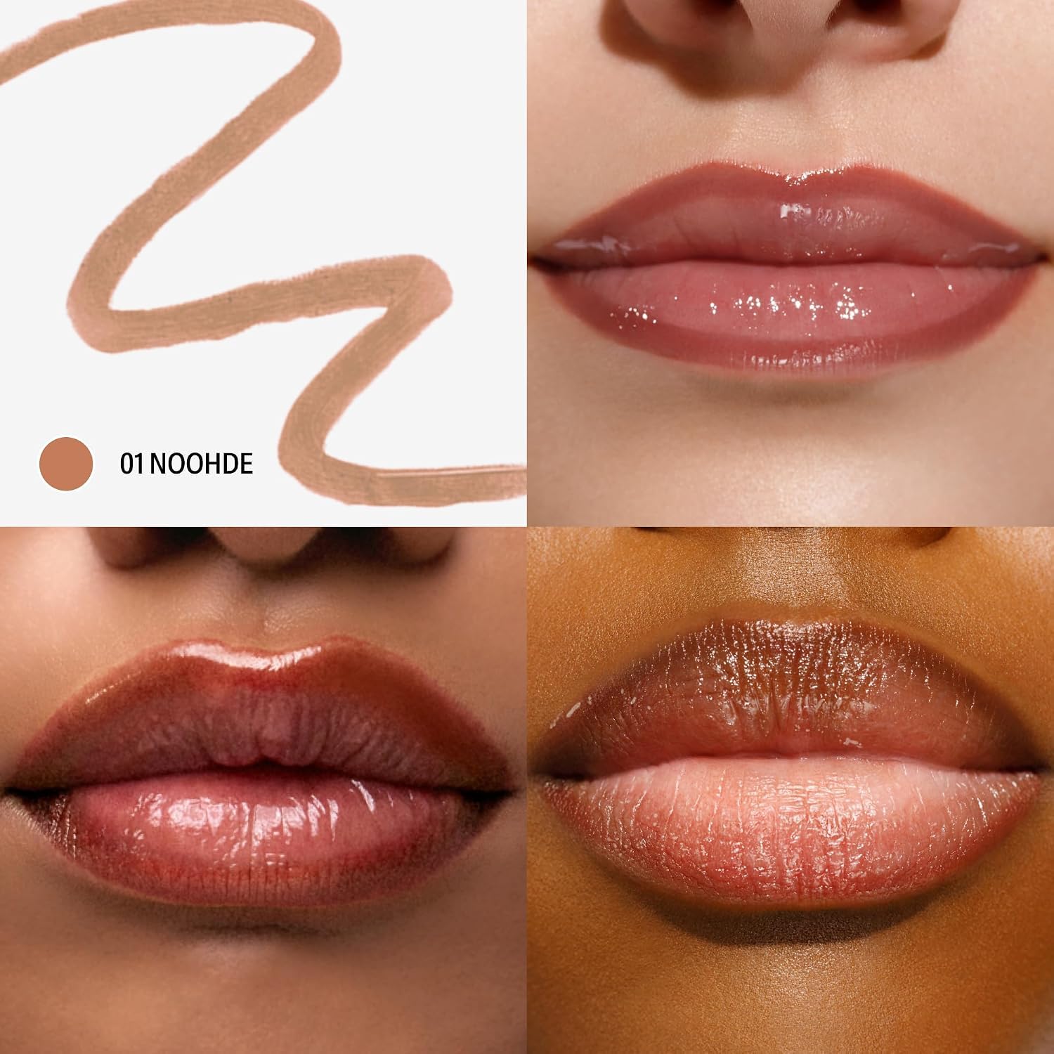 Sacheu Beauty Lip Liner Stay-N Soyulabilir Uzun Süre Kalıcı Dudak Çizgisi Belirginleştirici 01 Noohde 3.5Ml