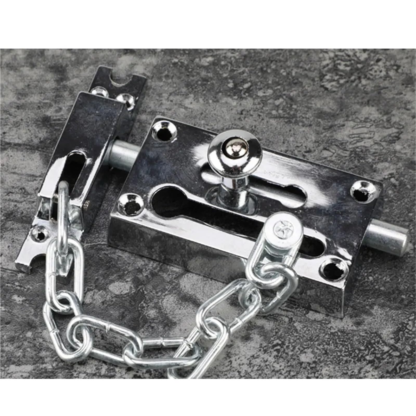 Garde de sécurité chaîne porte en alliage hôtel maison fenêtre boulon coulissant serrure Antique loquet matériel Pour Porte(Bronze)