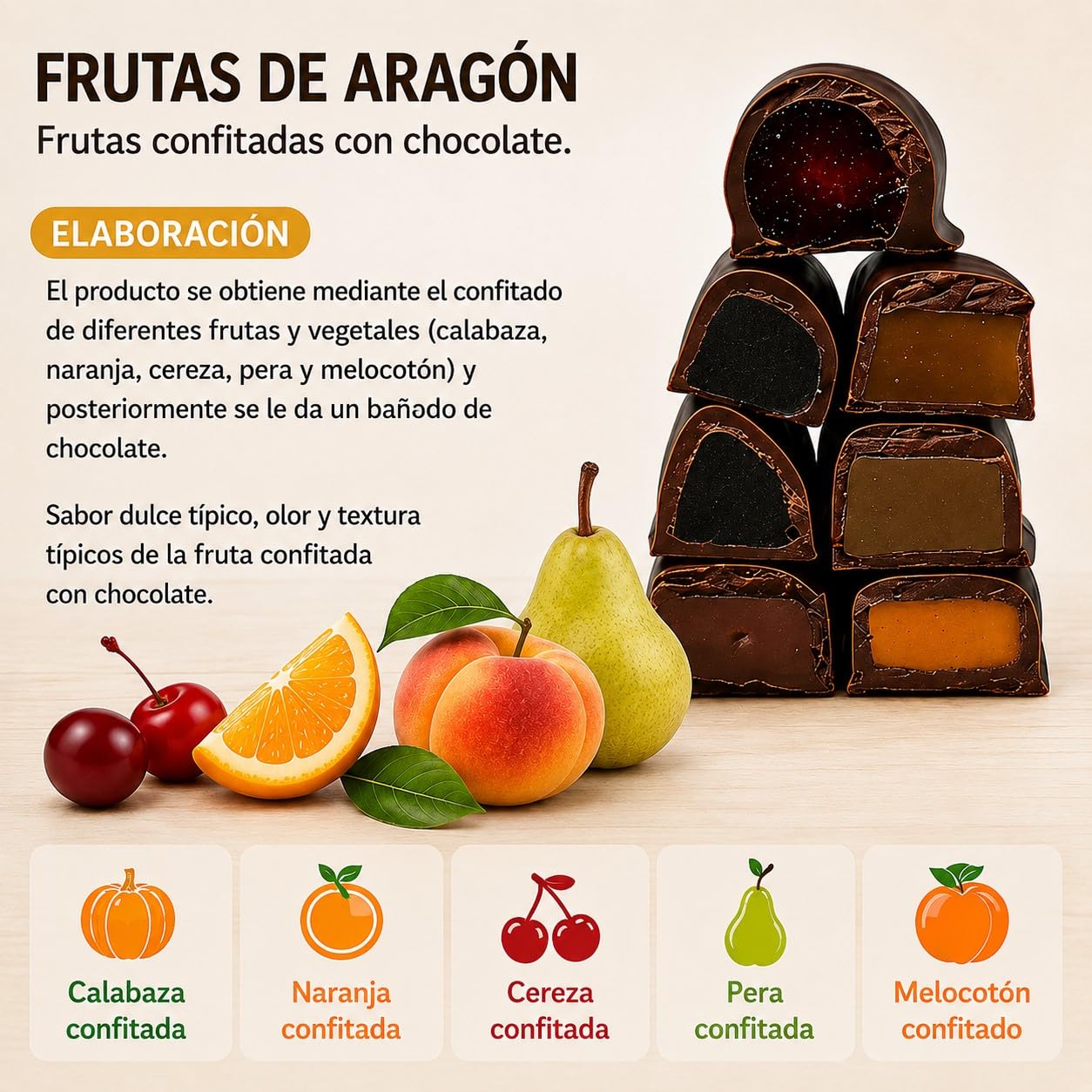 FRUITS CONFITS AU CHOCOLAT LAPASION 1KG