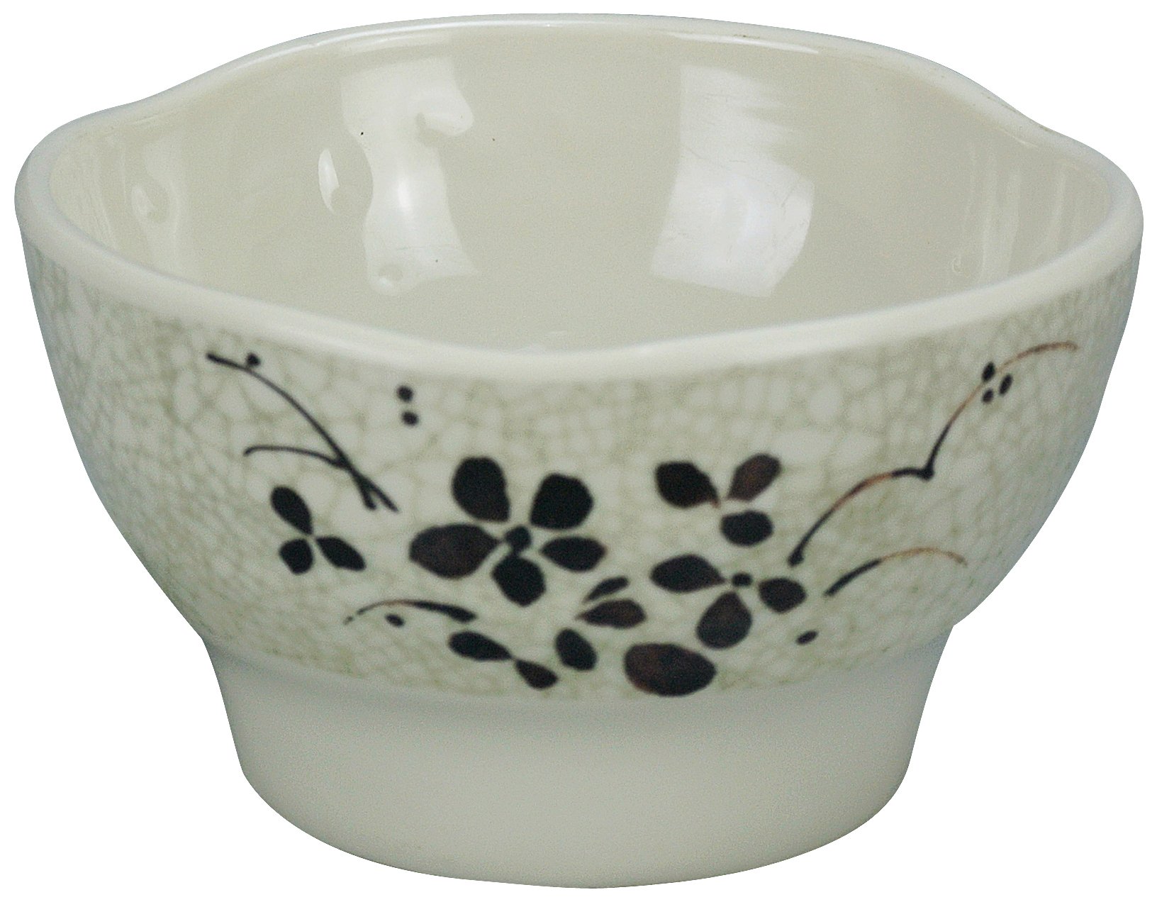 Japanese Style Melamine Rice Bowl 4 1/4" 8 Oz BOX of by Yanco – 8 oz., 8.0 ounces, Melamine, beige,green, Pack of 72