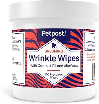 Amazon Petpost ブルドッグのシワ拭き取りシート 犬用 パグ犬の皮膚のシワとたるみを清潔にして癒します ココナッツオイルを含むとても柔らかいコットンシ 100 Ct Petpost かゆみケア 通販