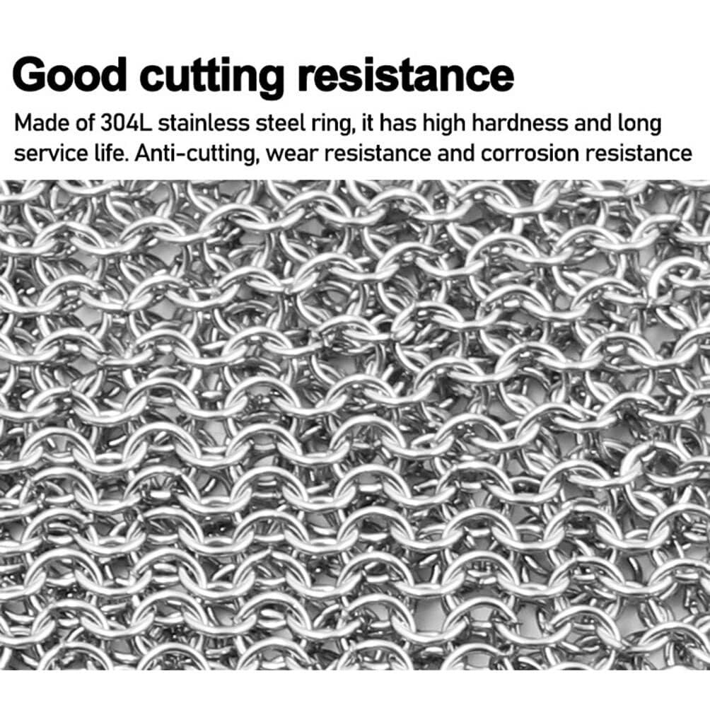 Guantes de seguridad resistentes a cortes para cocinas y restaurantes – Protección de metal antidaga resistente para mataderos y fábricas de ropa
