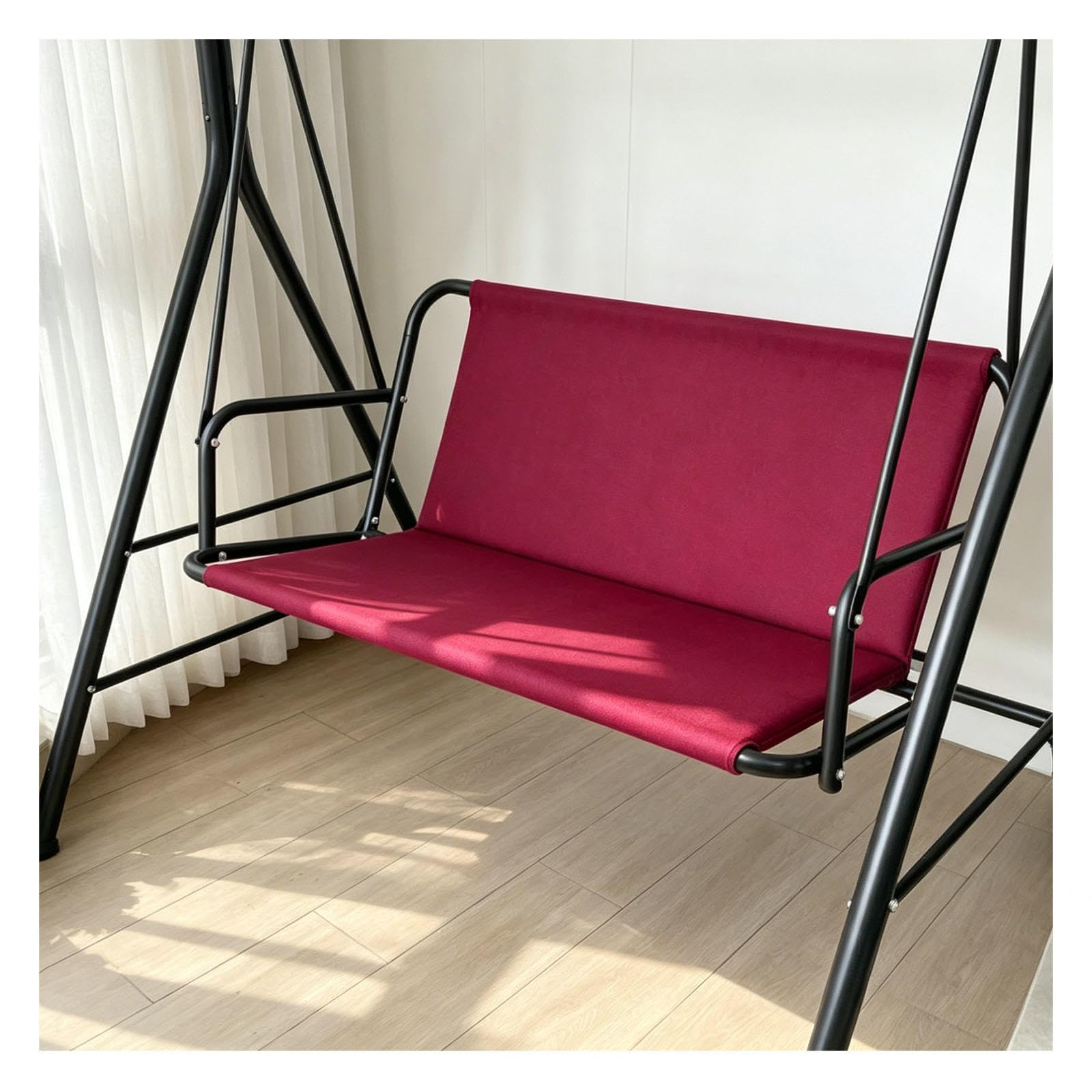 Sexiplexix Red Outdoor Swing Cover Replacement 600D Thickened Waterproof Oxford Chair Bench Replacement Cover For 2/3 Seater Patio Garden Swing Chair,-47.2×18.5×18.5In