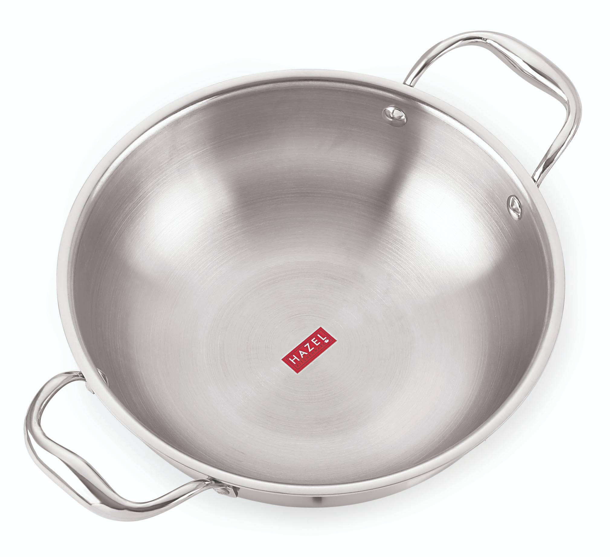 HAZEL Triply Stainless Steel Induction Bottom Kadhai, 1.5 Litre, 20.5 cm - Image 1