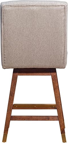 Miniatura 7 de Armen Living Stancoste Modern Farmhouse - Taburete giratorio de 26 pulgadas de altura de asiento para encimera de isla de cocina en madera de roble