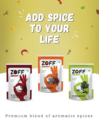 Miniatura 2 de ZOFF Spices Combo Pack de 3  Especias en polvo tradicional indias con chile en polvo de Cachemira, Garam Masala, cilantro en polvo  7.05 onzas cada