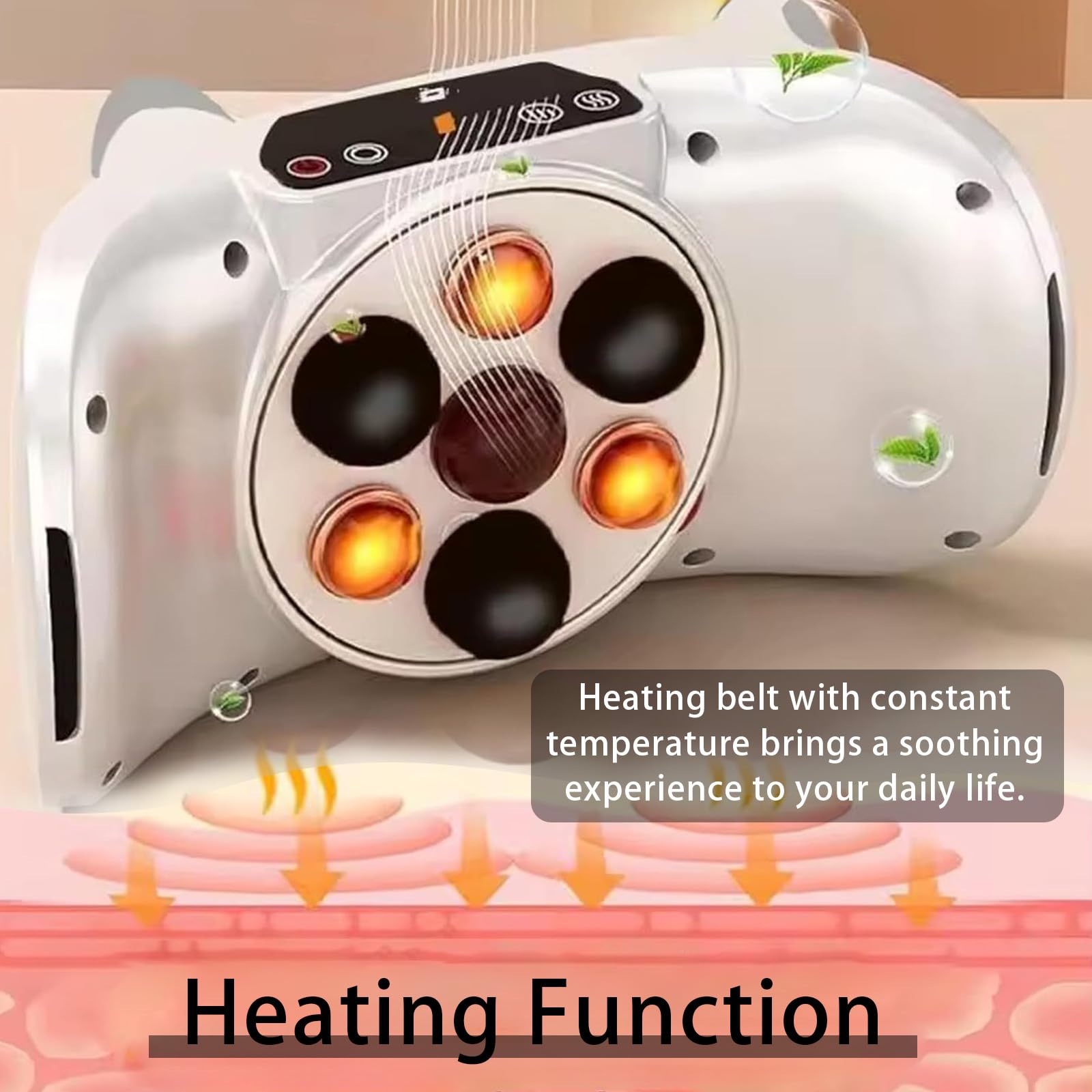 Bauchmassagegerät, Elektrischer Kabelloser Wiederaufladbar Bauch Trainingsgerät für Fettverbrennung und Verdauung 2 Massagemodi Anti-Cellulite Massagegerät Trainingsgerät für Taille Bauch
