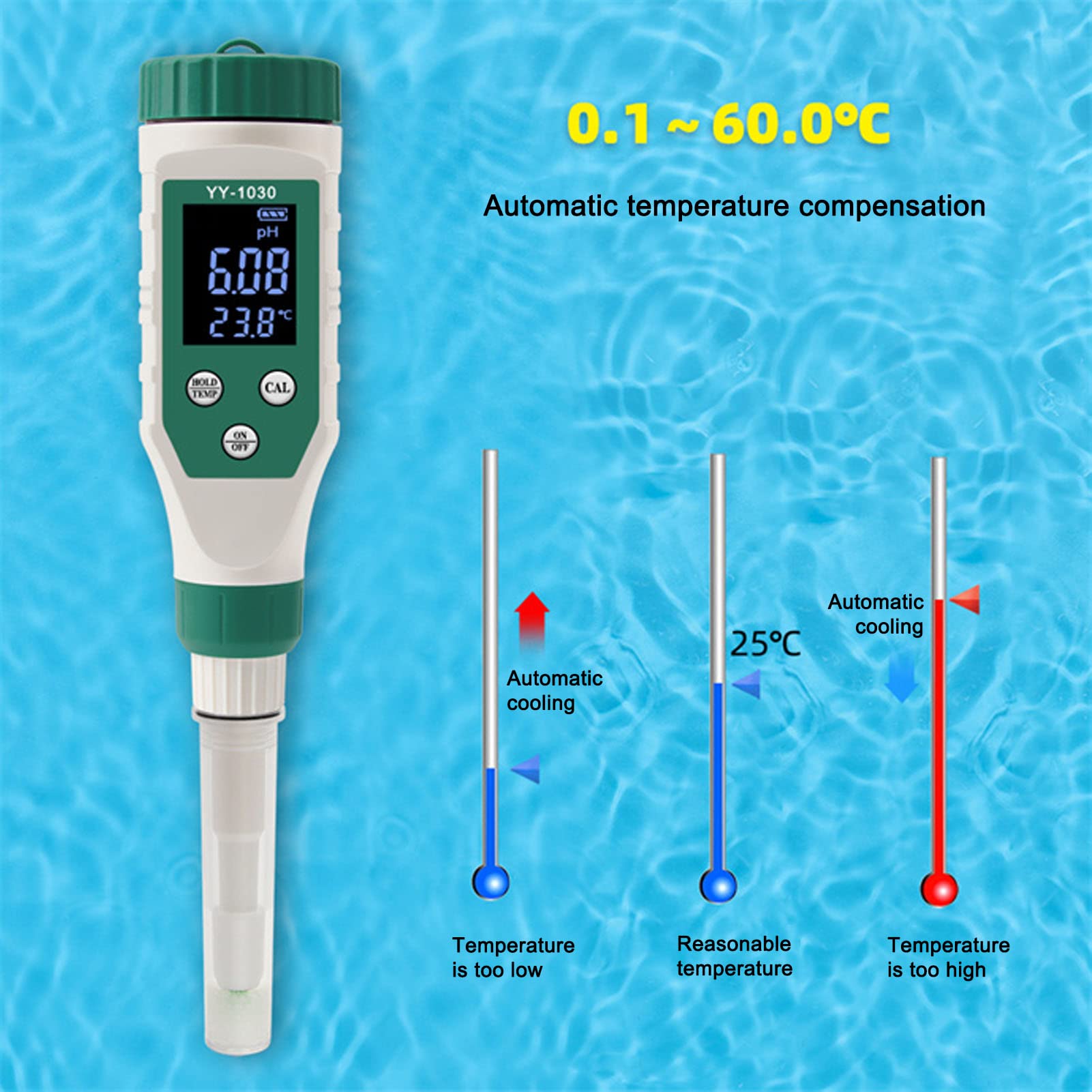 FLEXMAN Phmetro Digitale, Tester Smart BT PH, Tester Impermeabile Agli Alcali Dell'Impasto, Misuratore di Acidità Della Matrice del Suolo per Integratori Alimentari per Bambini