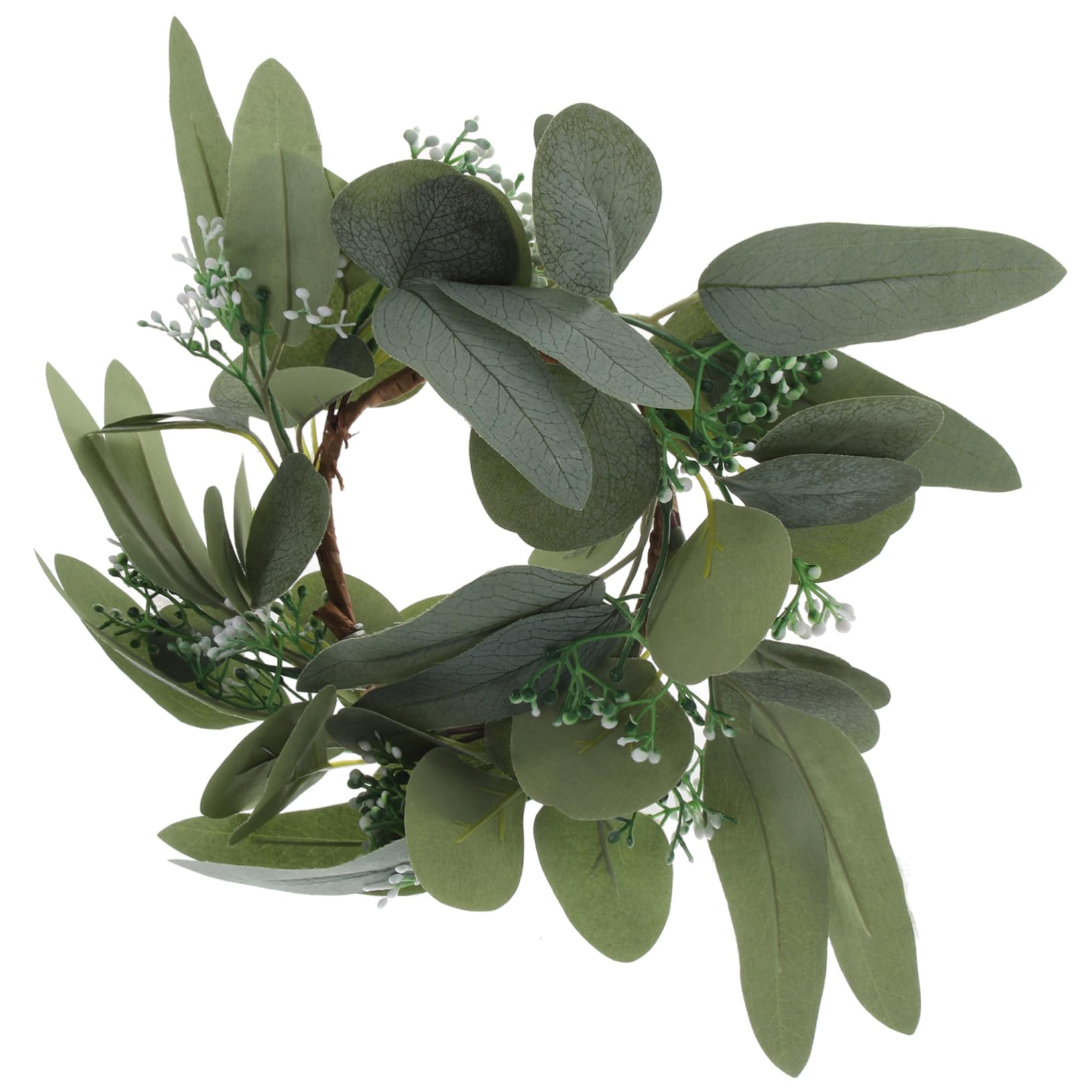 STOBAZA 5stücke Künstlicher Eukalyptus Kerzenkranz Wreath Für Festliche Tischdekoration Für Hochzeiten Weihnachten Besondere Anlässe Mit Lebhaften Farben Und Realistischen Blättern