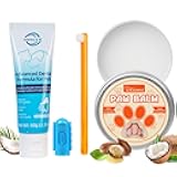 Professional Pet Toothpaste for Cats & Dogs - Toothpaste & Tooth Brushing Kit - Plaque Control - Coconut Chicken Flavor, 2.1oz - Safe Oral Care for Dogs & Cats (Pet Toothpaste Set)