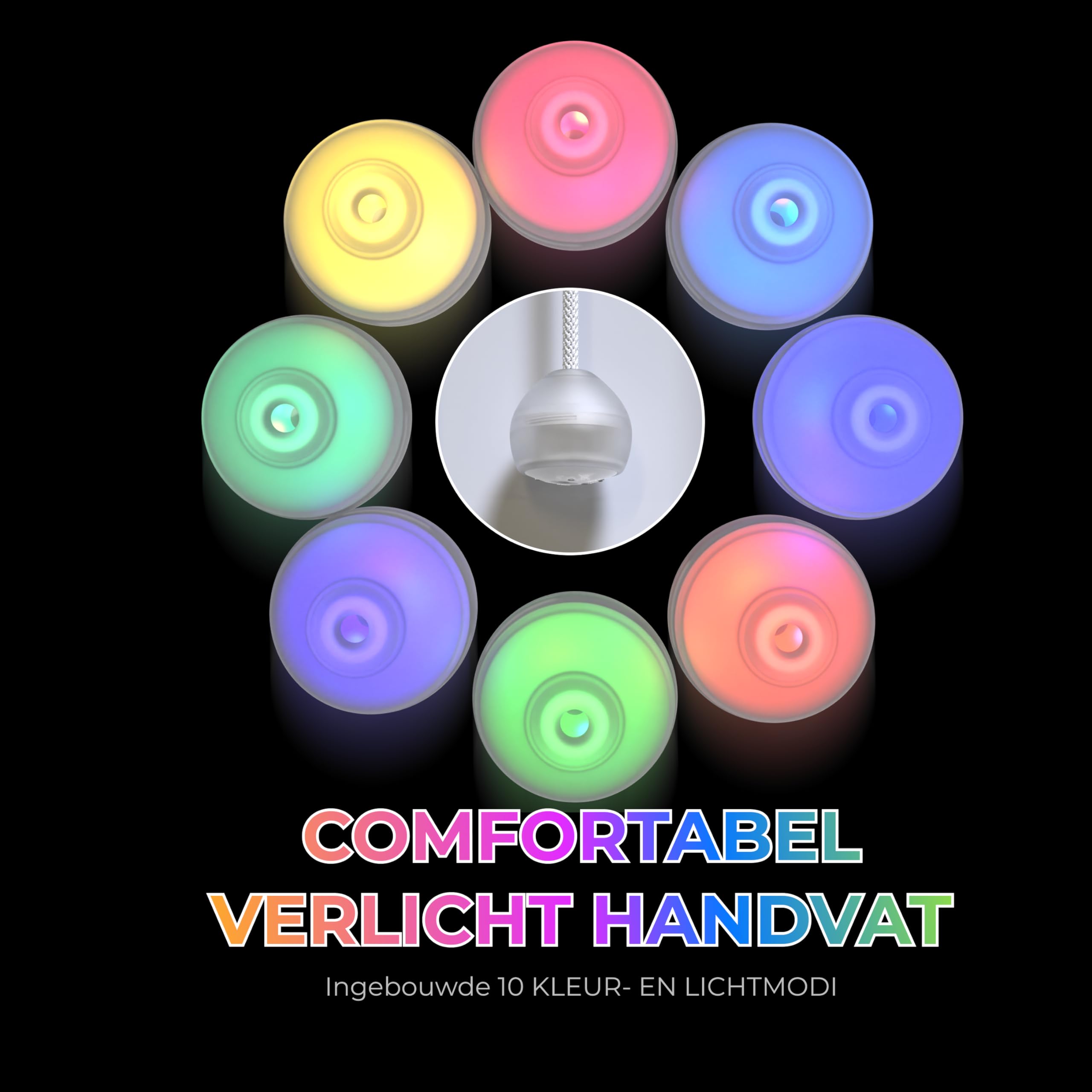 Set van 3 Oplaadbare Multifunctionele Led Jongleerballen 70 mm met zakje