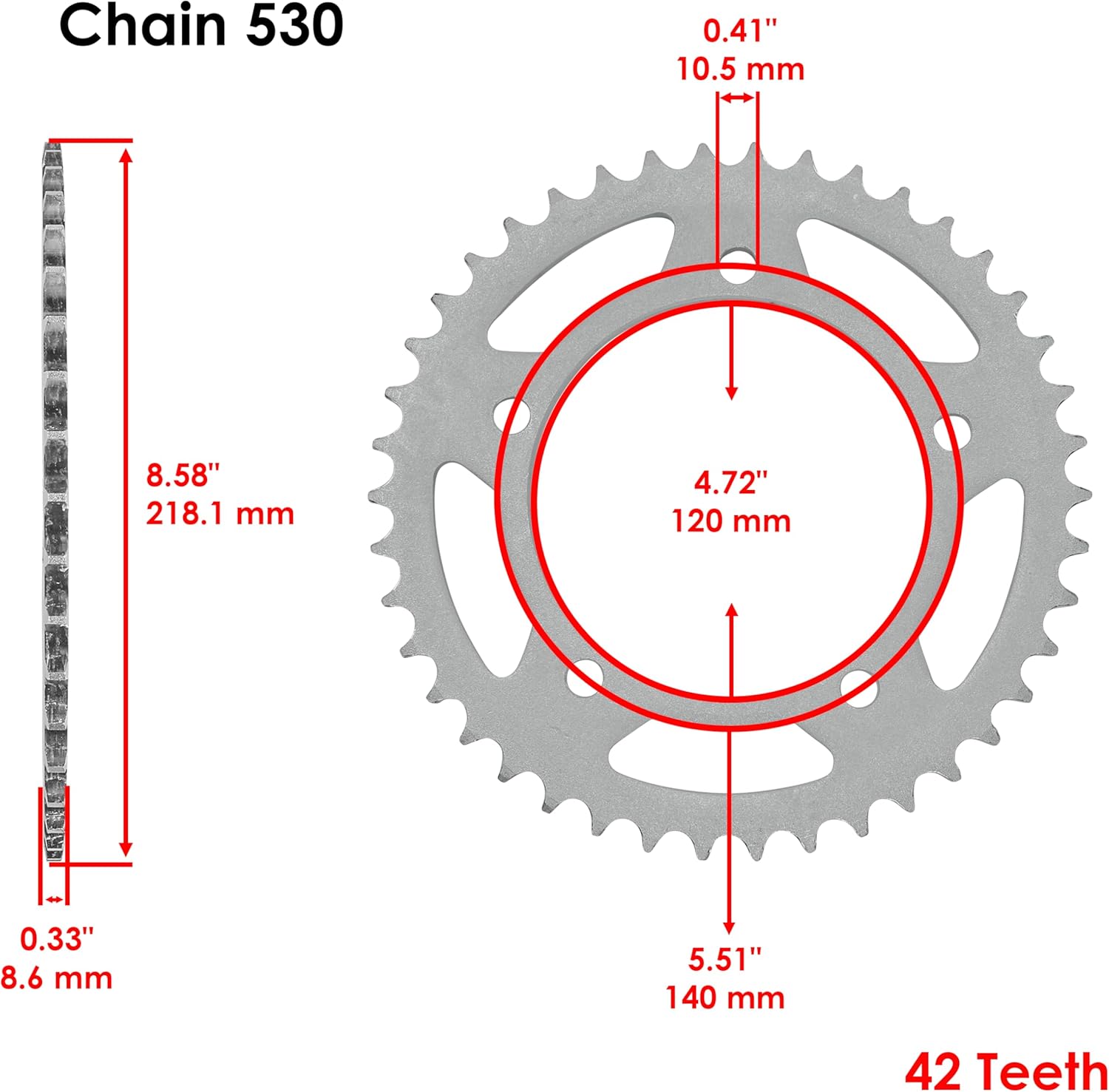 Caltric Blue O-Ring Drive Chain & Sprockets Kit Compatible with Suzuki 1000 Gsx-R1000 Gsxr1000 2001-2008