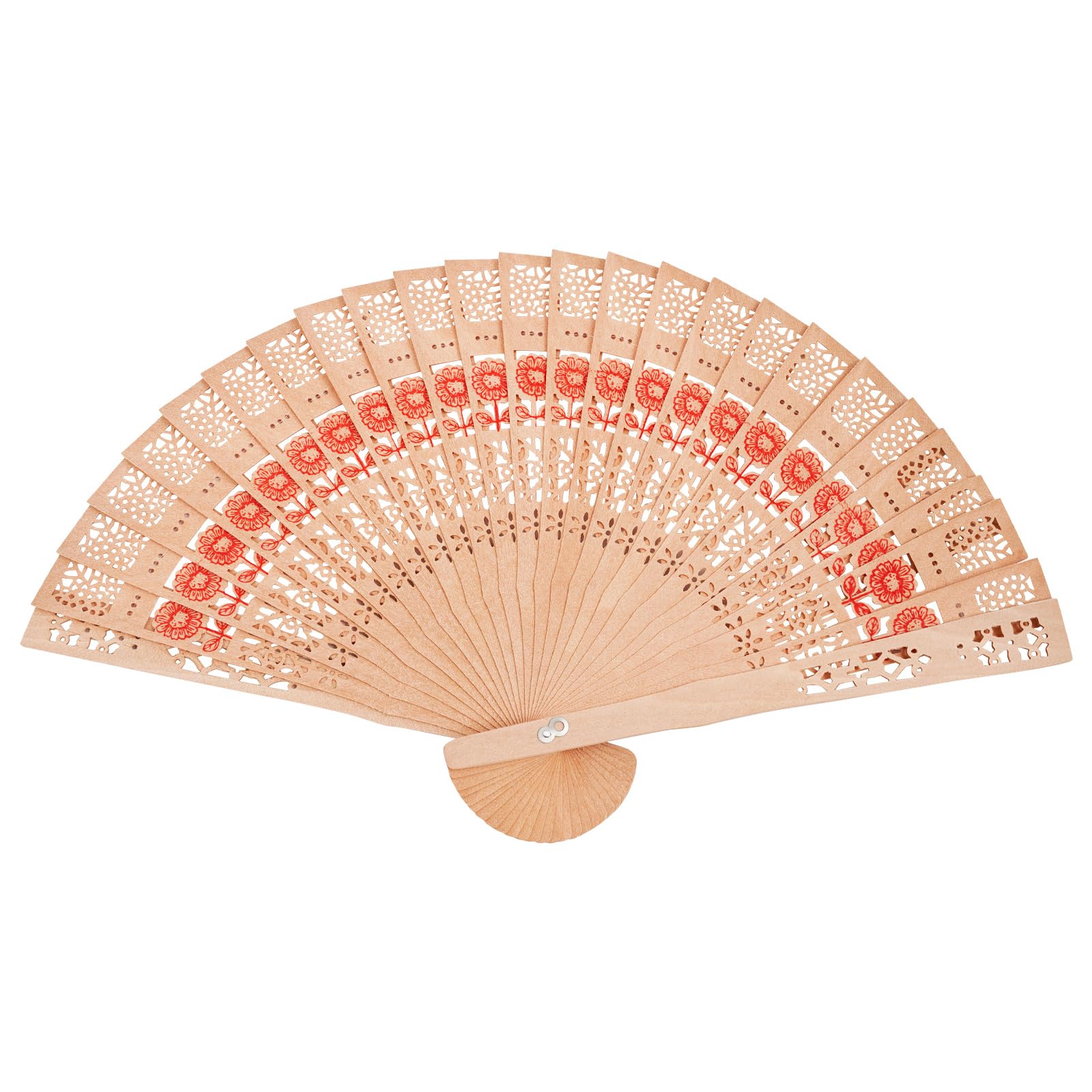 50 sztuk bambusowych wachlarzy drewnianych, wachlarzy weselne, wachlarze składane, drewniane wachlarze w stylu vintage, małe wachlarze do tańca, na imprezę, jako prezent ślubny, dekoracja domu