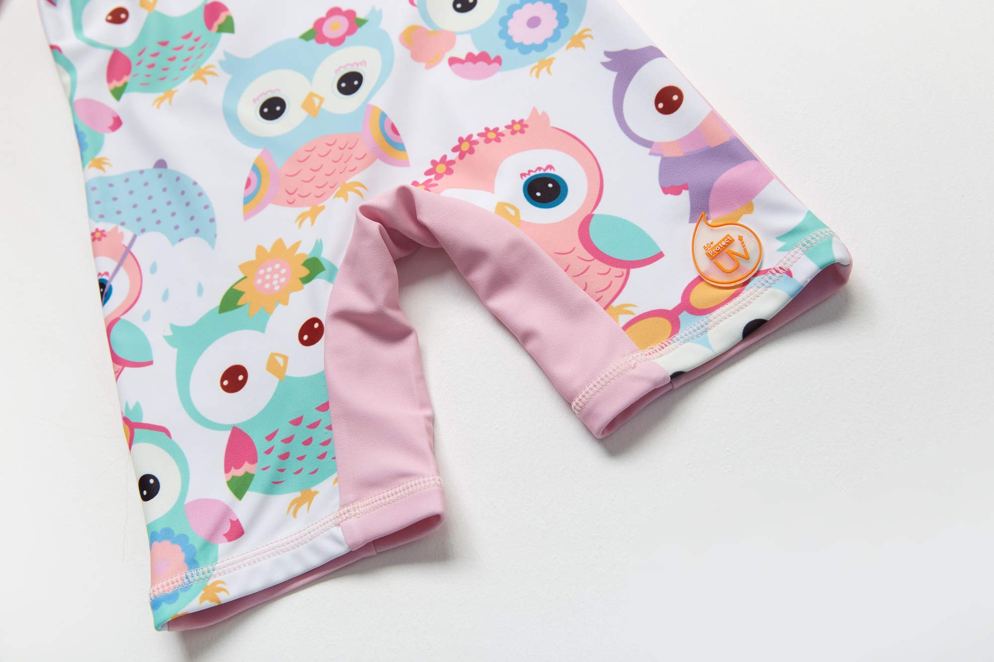 BONVERANO Bébé Maillot de Bain Une pièce à Manches Longues pour bébés Filles Protection UV 50+ One Zip