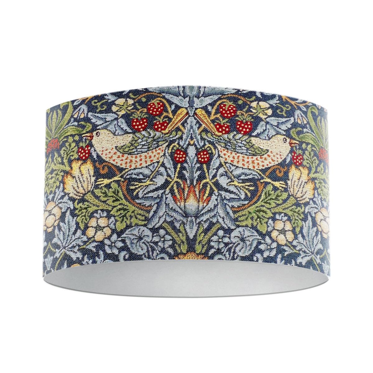 Harrison Cropper Blue William Morris Tapestry Strawberry Thief Drum Lampshade (, 35Cm Diameter Ceiling Pendant)